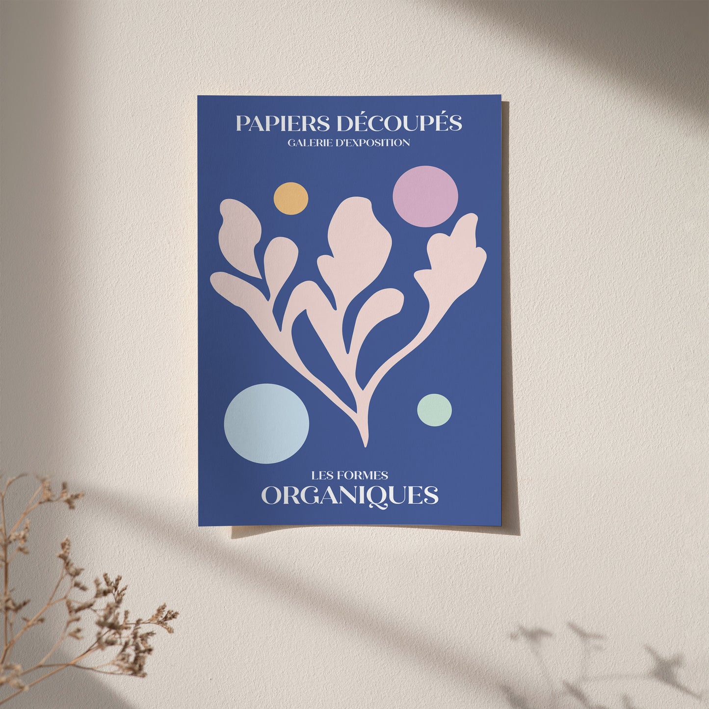 Papiers Decoupes, Les Formes Organiques Blue Wall Art