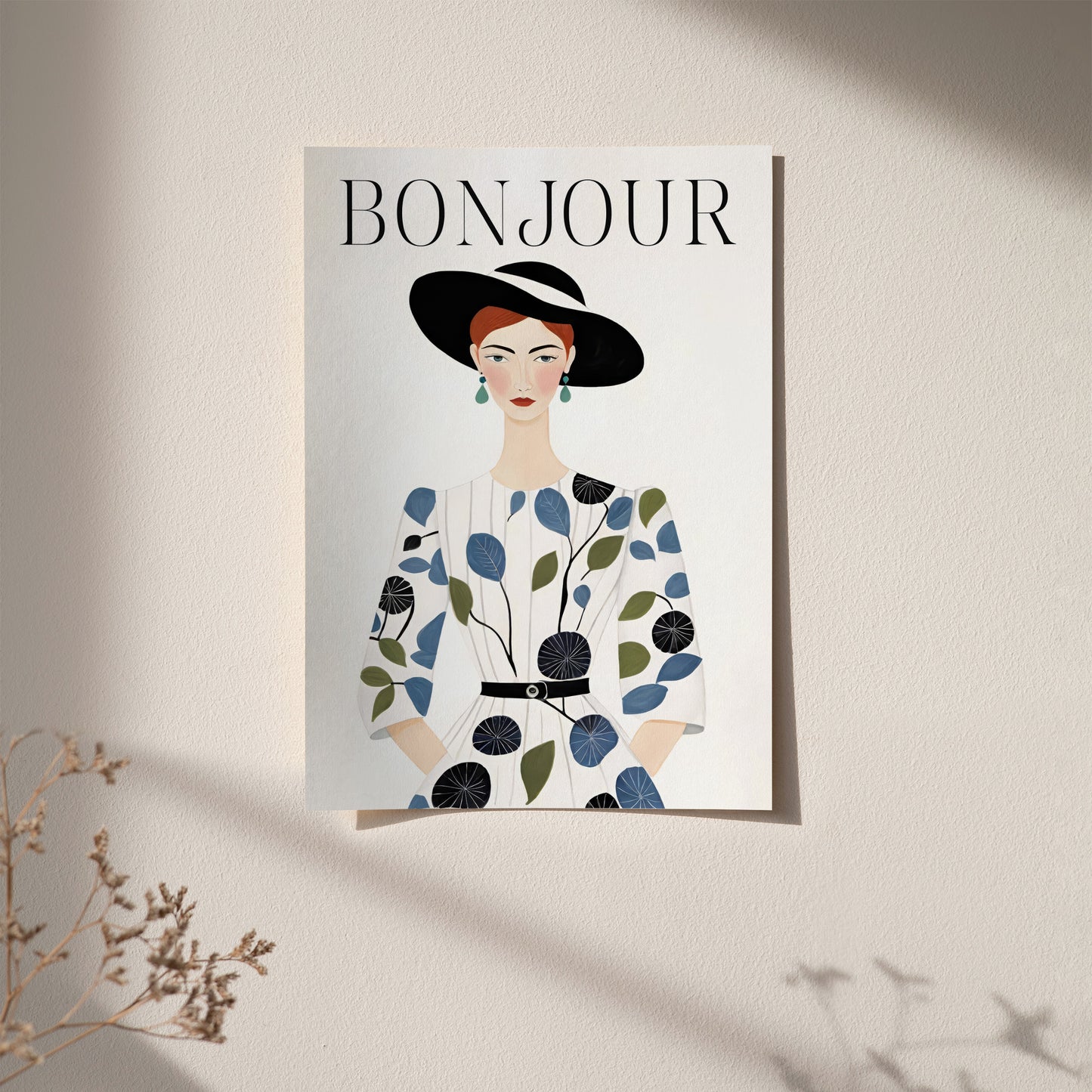 Bonjour French Fashion Vintage Wall Art