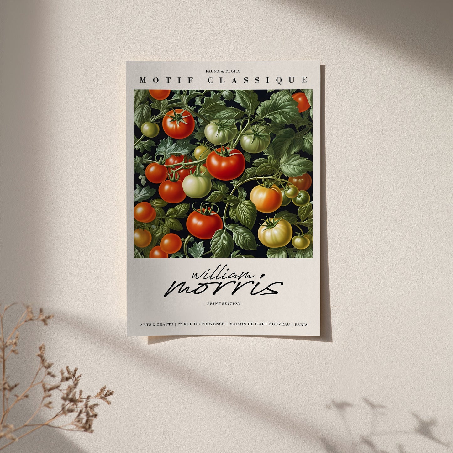William Morris Tomatoes Print - Farmhouse Decor