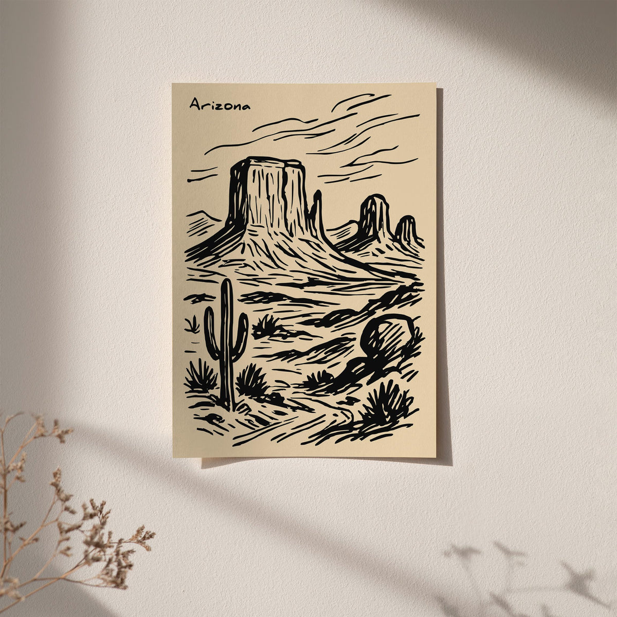 Arizona Iconic Landscape Travel Poster