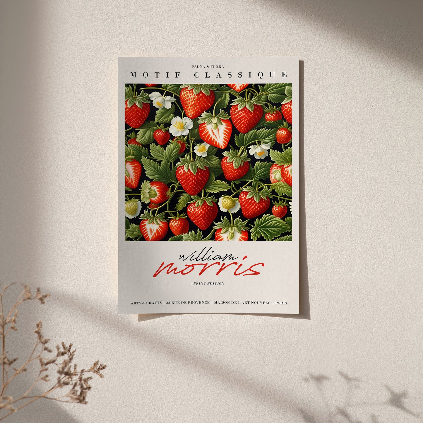 William Morris Garden Strawberry Art Print