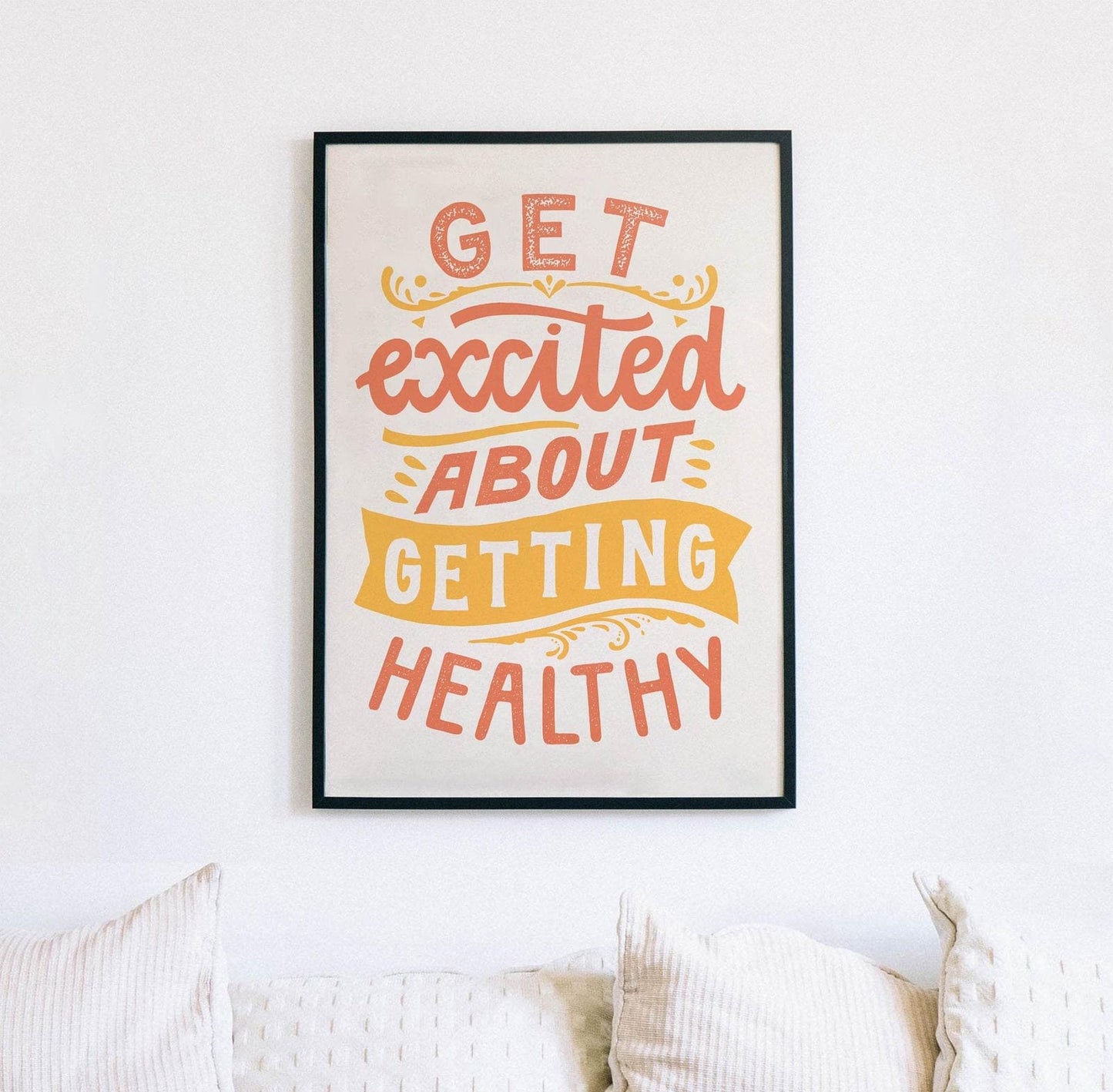 Just Breathe - Cute Stress Relief Quote Poster - HypeSheriff Europe