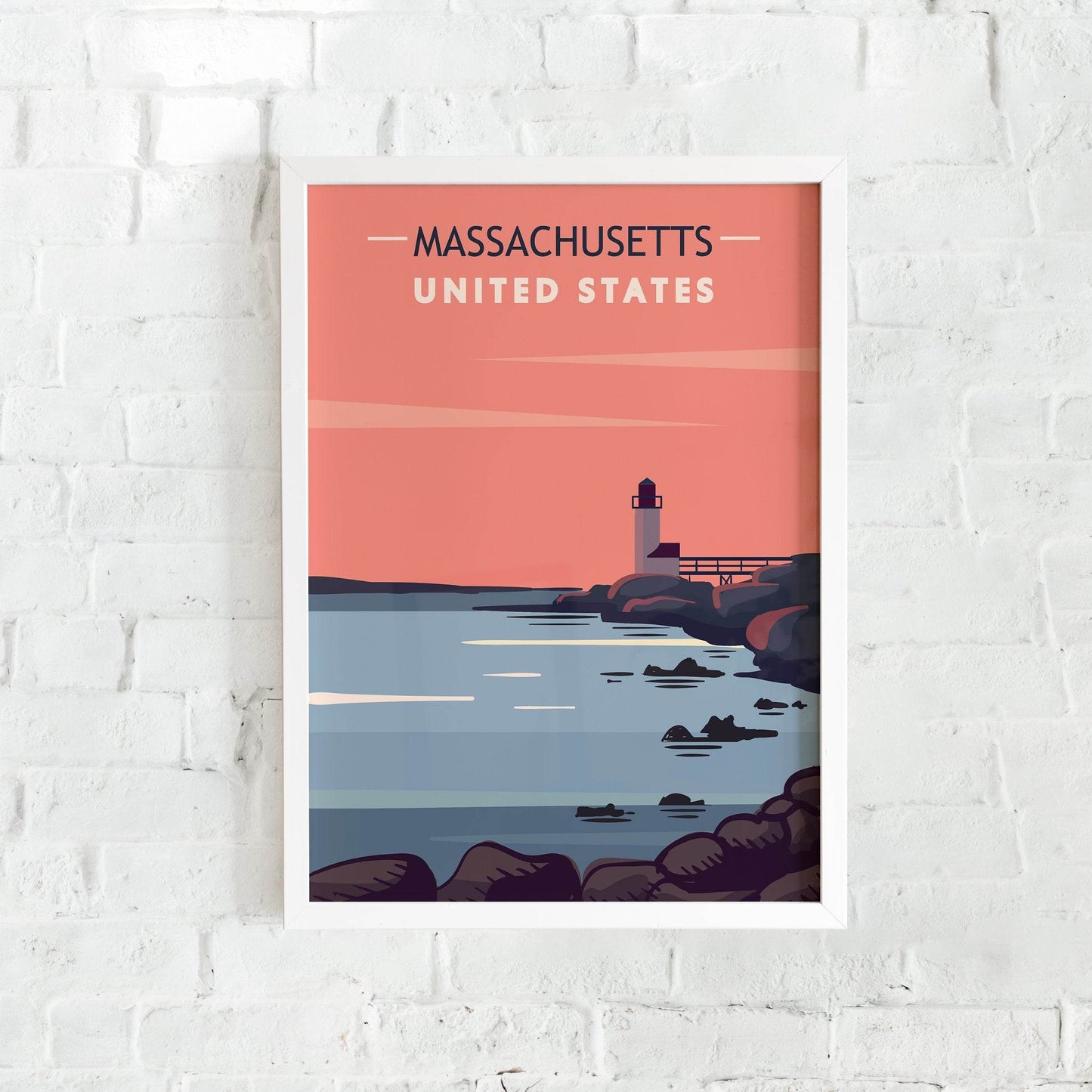 Massachusetts Travel Poster - HypeSheriff Europe