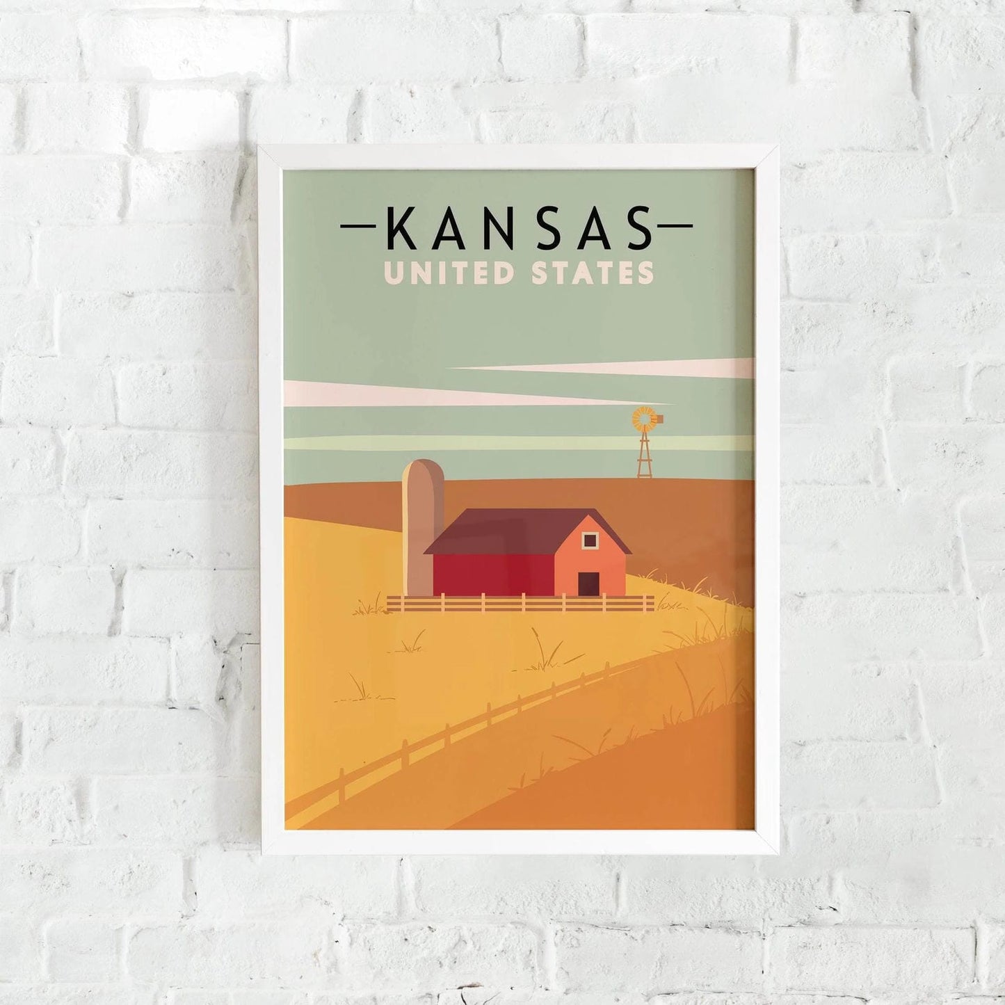 Kansas Retro Poster - HypeSheriff Europe