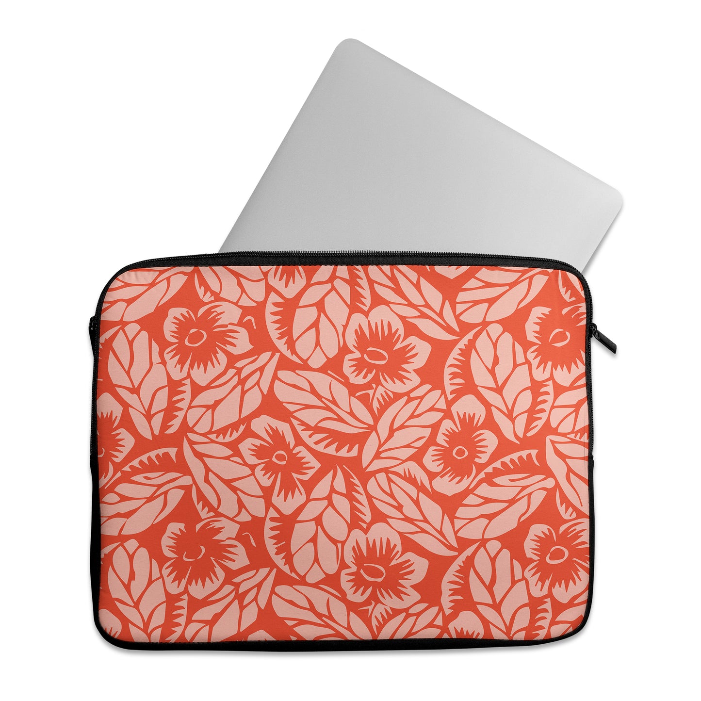 Pink and red floral macbook sleeve