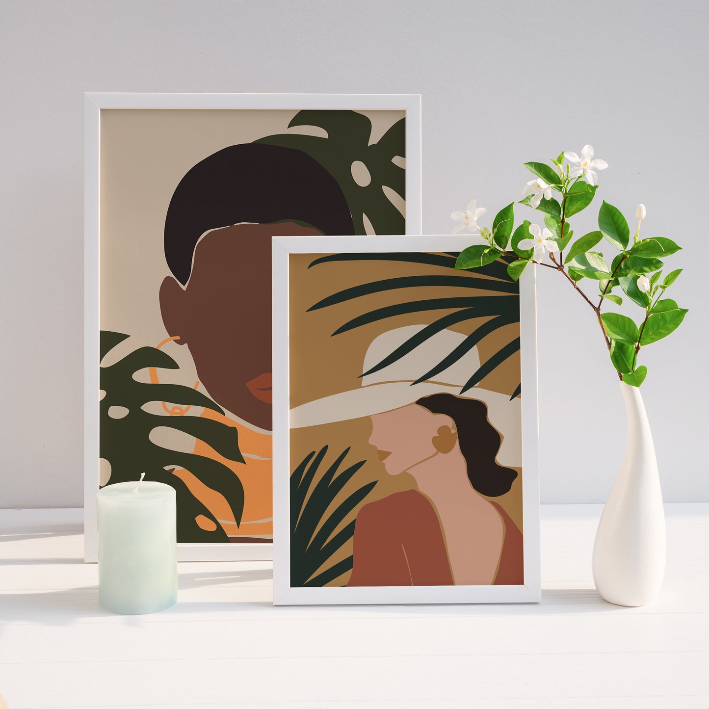 Minimalist Plant Lady Poster - Bohemian Decor