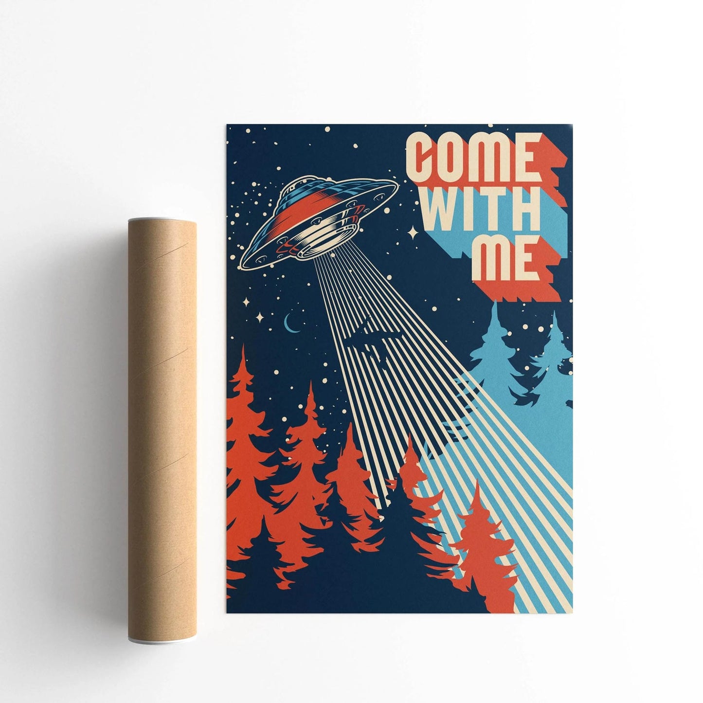 Come with Me - UFO Space Poster - HypeSheriff Europe