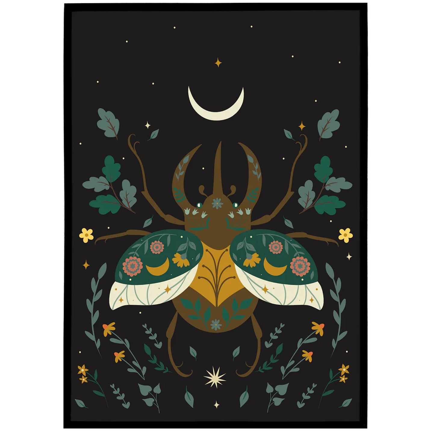 Boho Style Beetle Poster