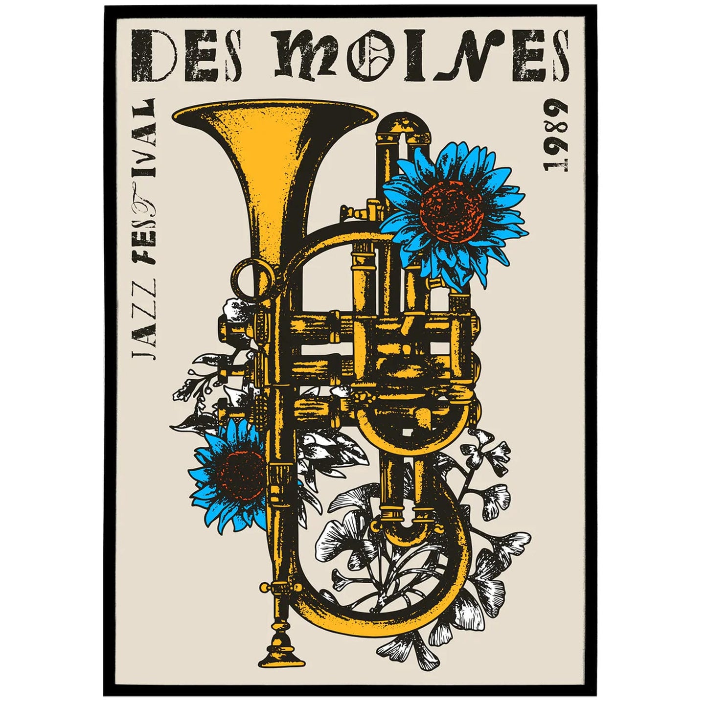 Des Moines Jazz Festival vintage poster