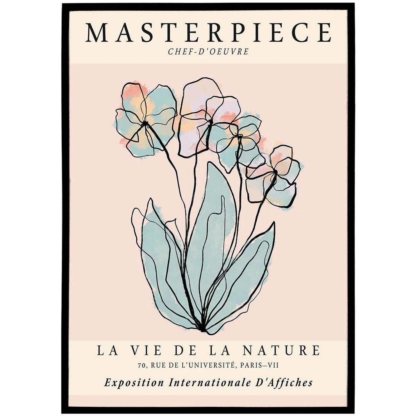 Floral Drawing Art Print - HypeSheriff Europe