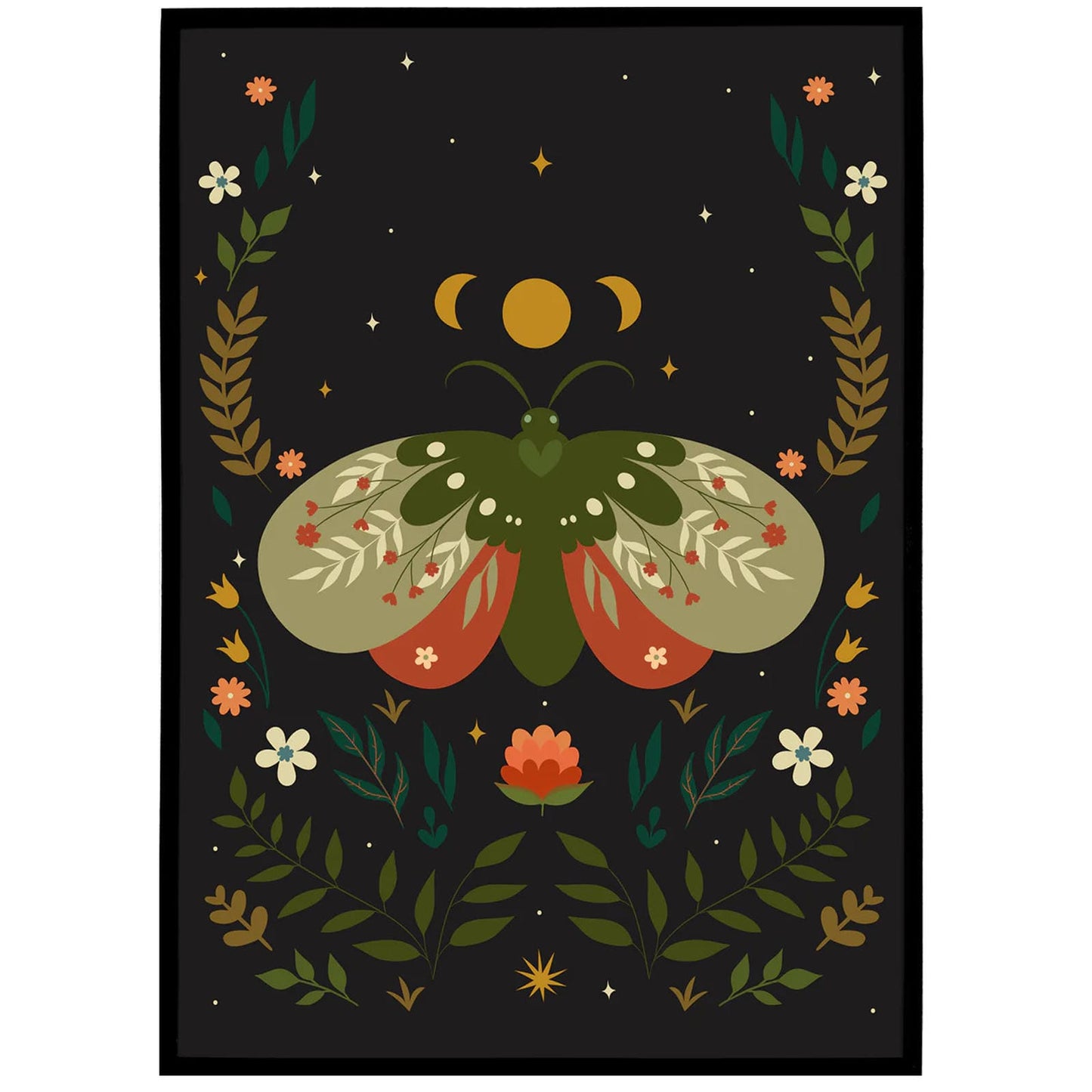 Boho Moth Art Print