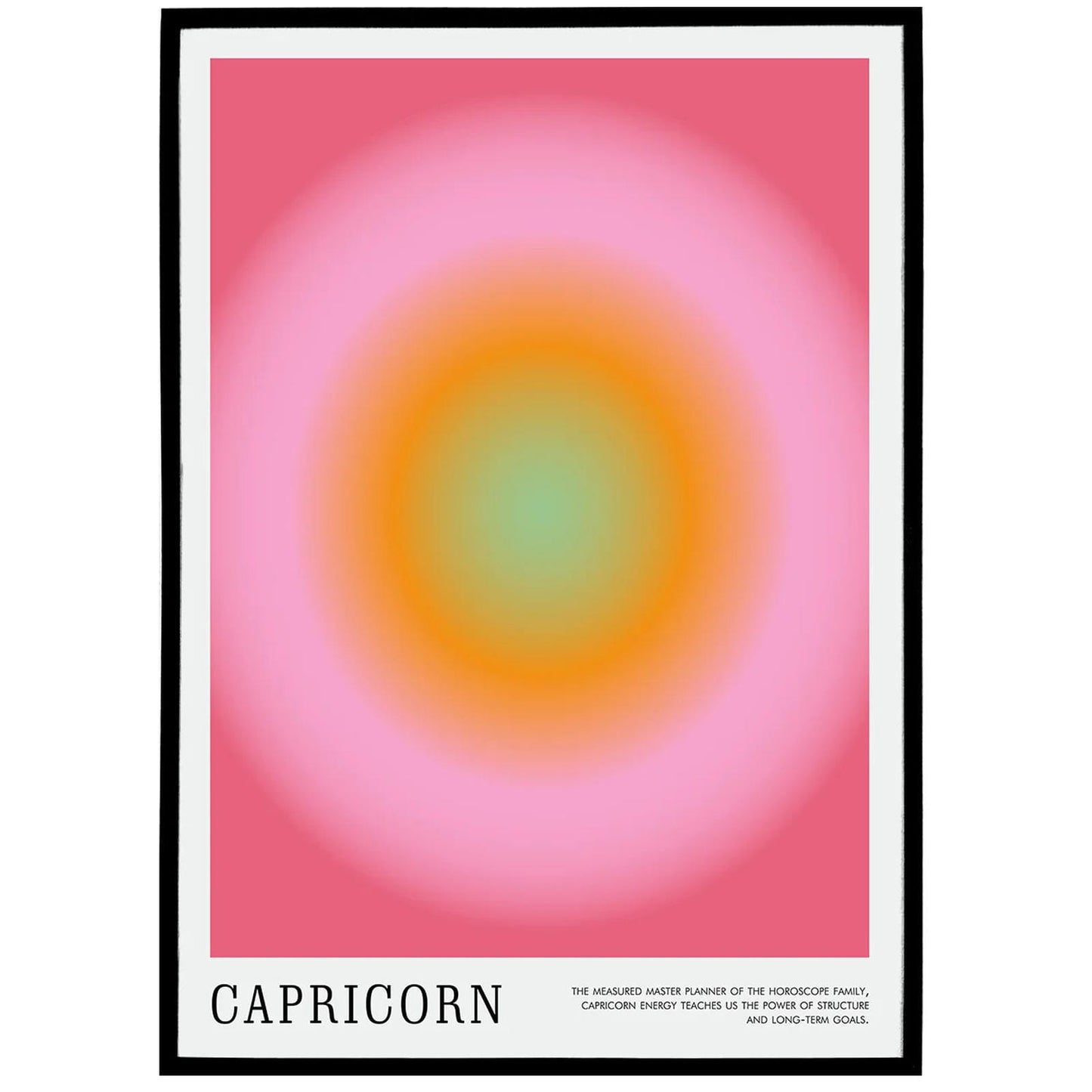 Capricorn Zodiac Sign Colorful Poster