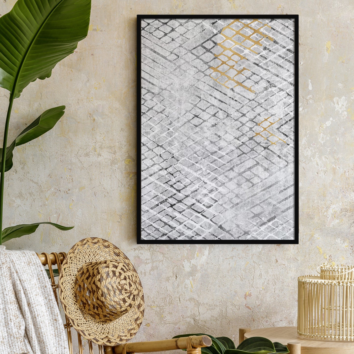 Abstract paint-art nordic poster