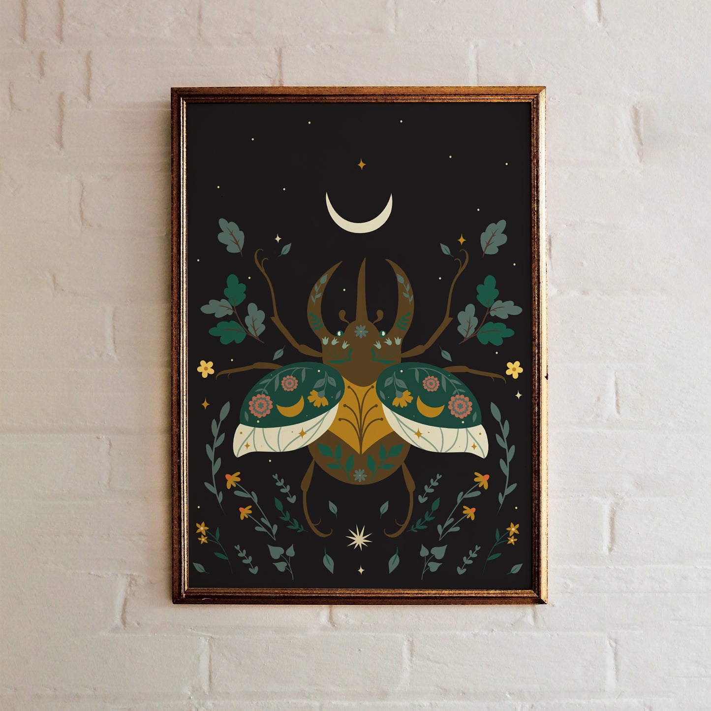 Boho Style Beetle Poster