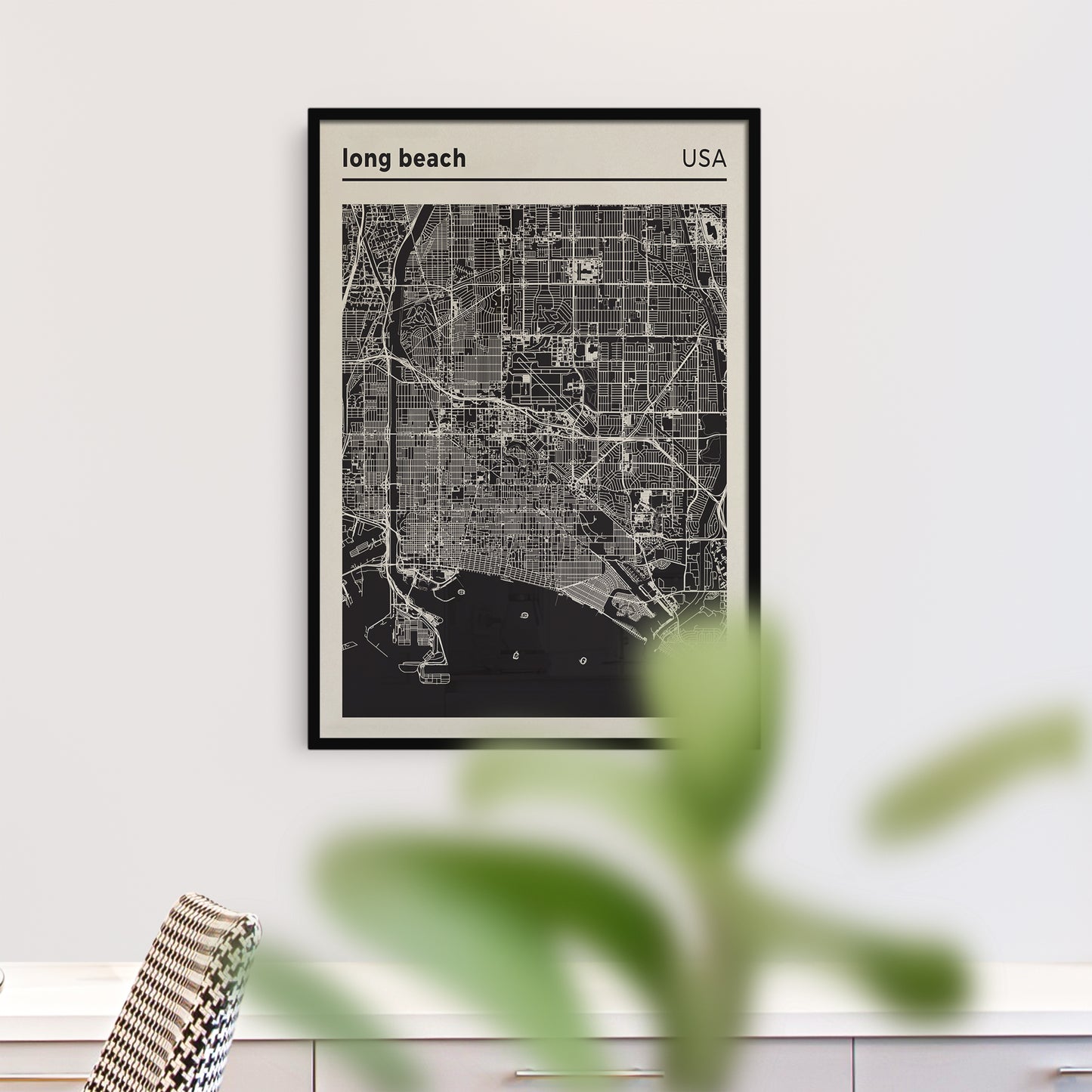 Long Beach USA City Map Poster