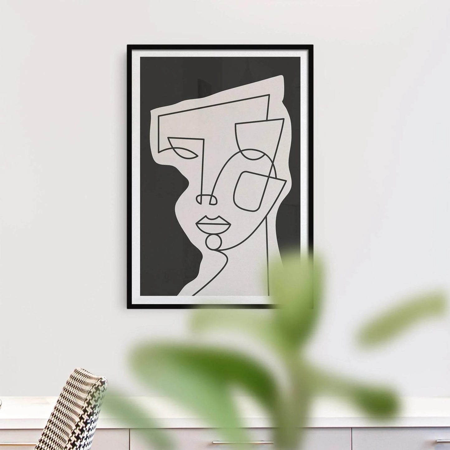 Line Art Woman Face - Cubism Poster - HypeSheriff Europe