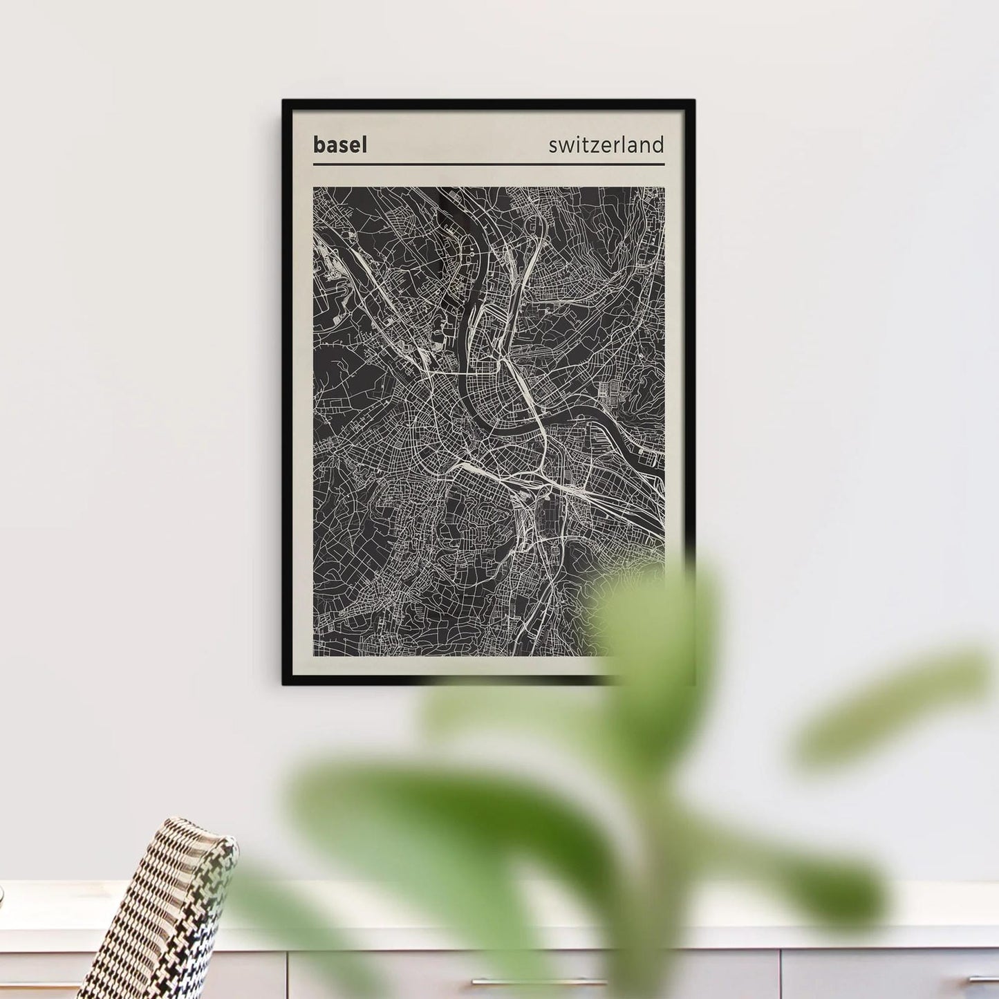 Basel - Switzerland, City Map Poster