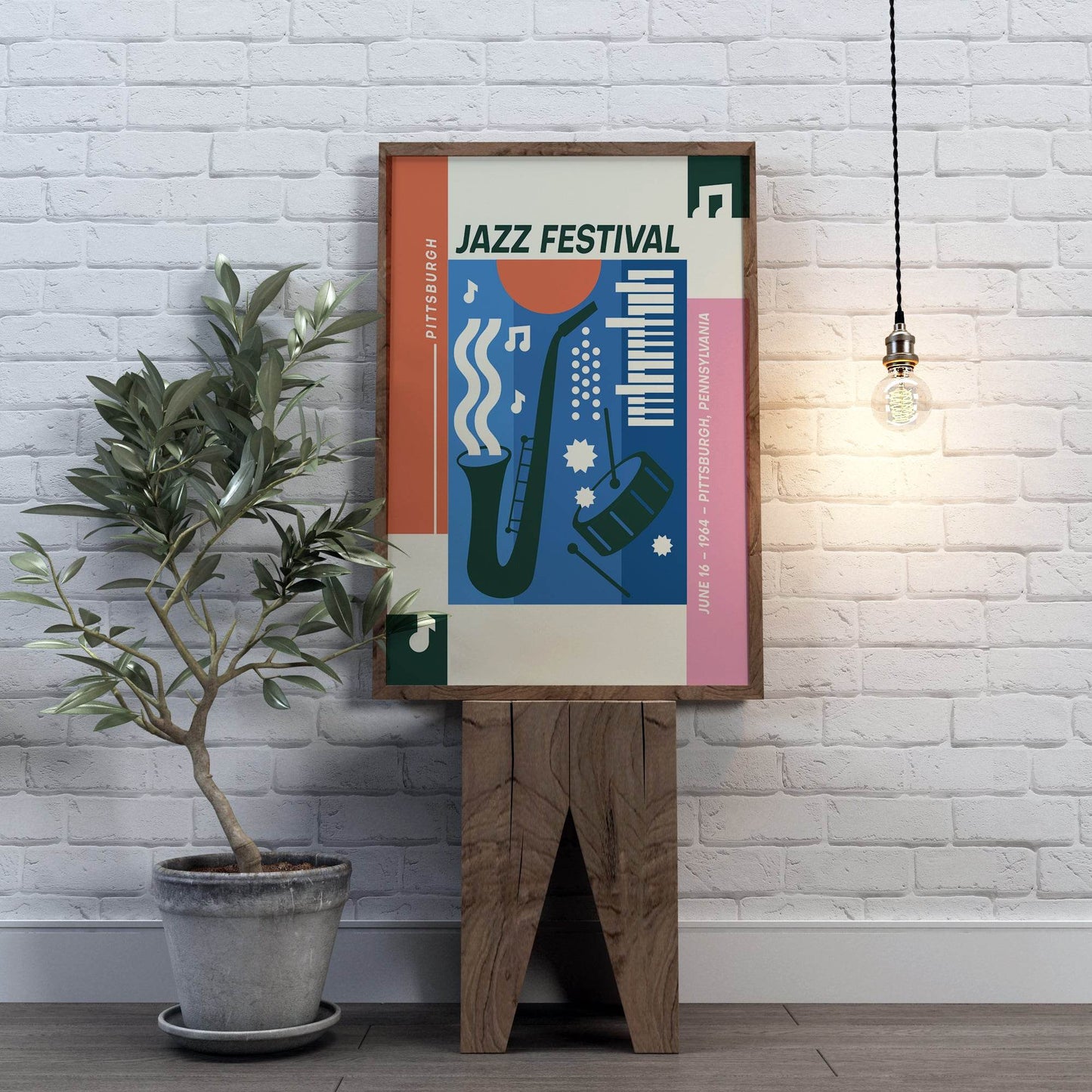 1964 Pittsburgh Jazz Festival Poster Reprint - HypeSheriff Europe