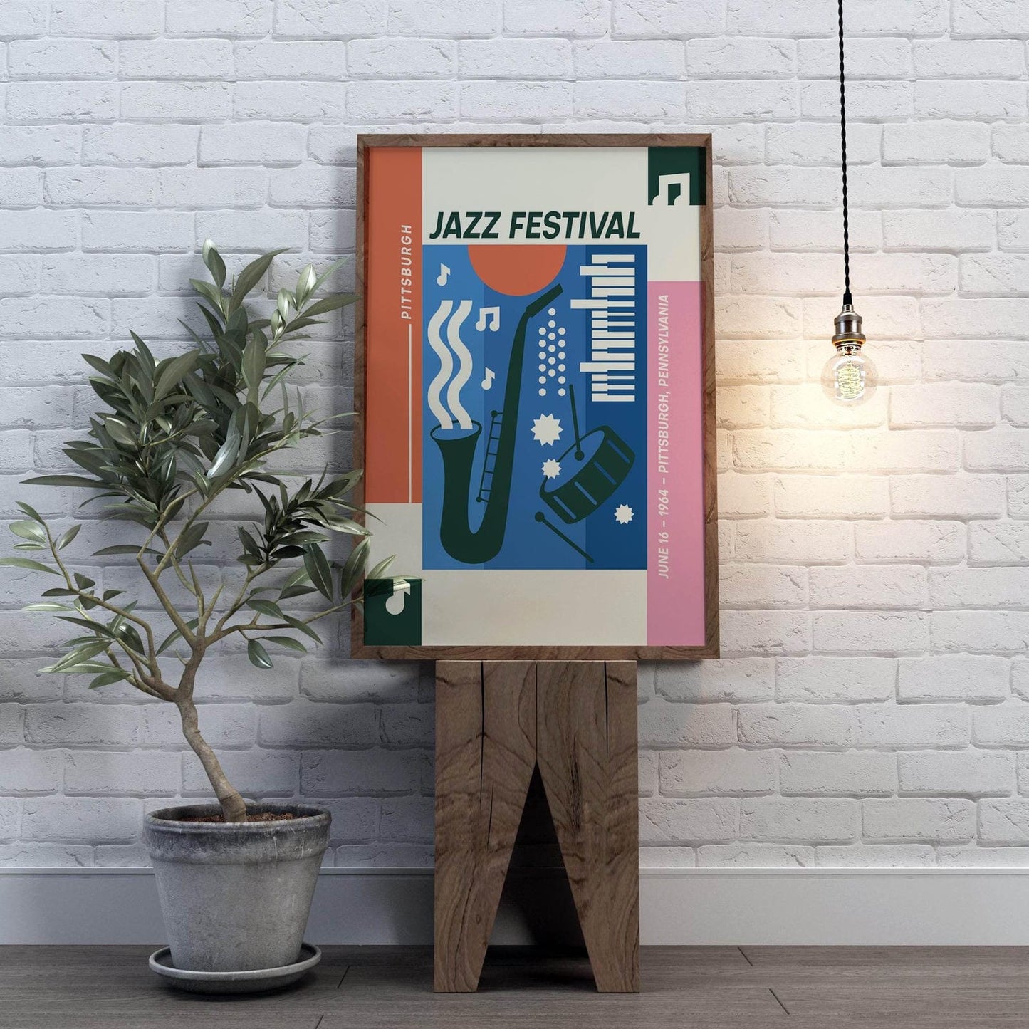 1964 Pittsburgh Jazz Festival Poster Reprint - HypeSheriff Europe