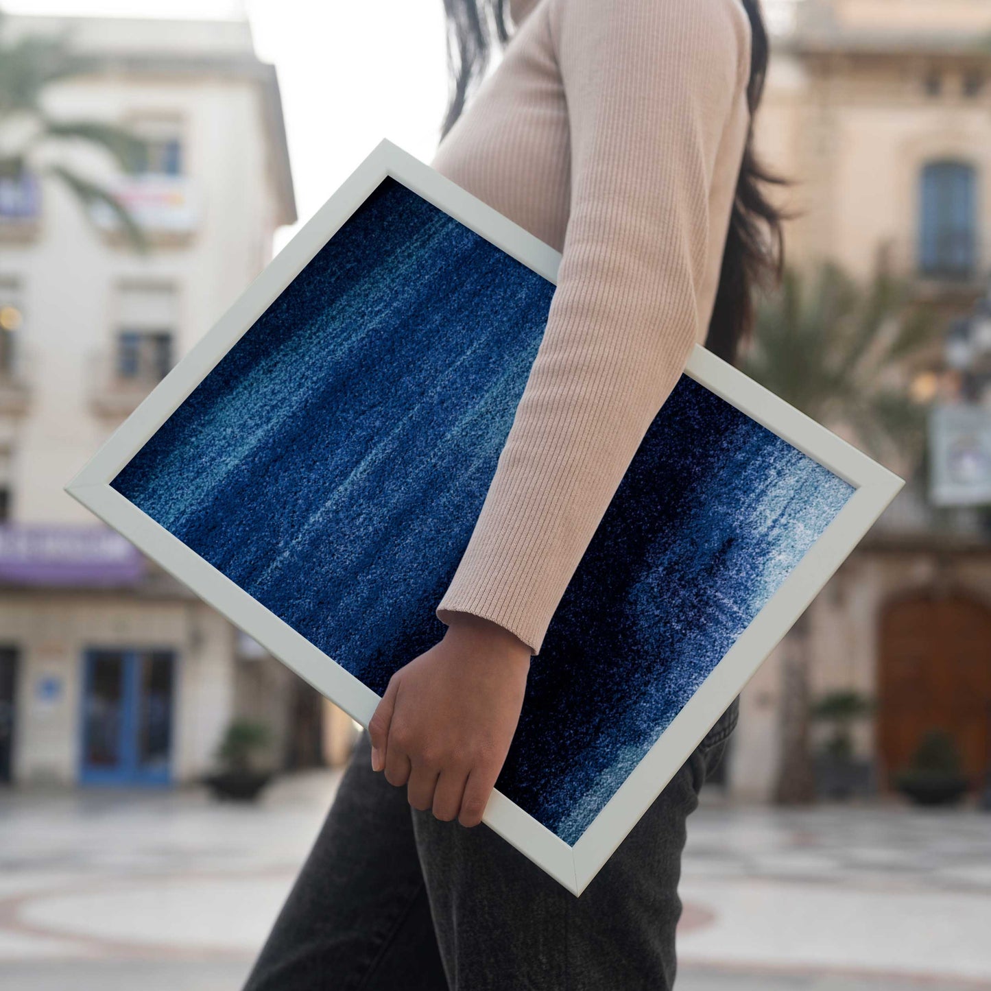 Abstract Blue Paint - Artistic Poster