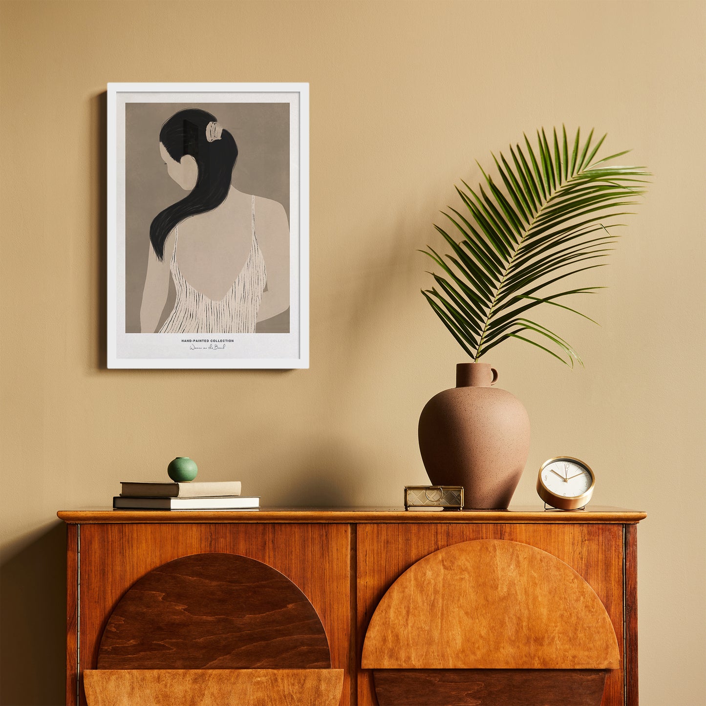 Woman on the Beach | Hand-Painted Collection Poster