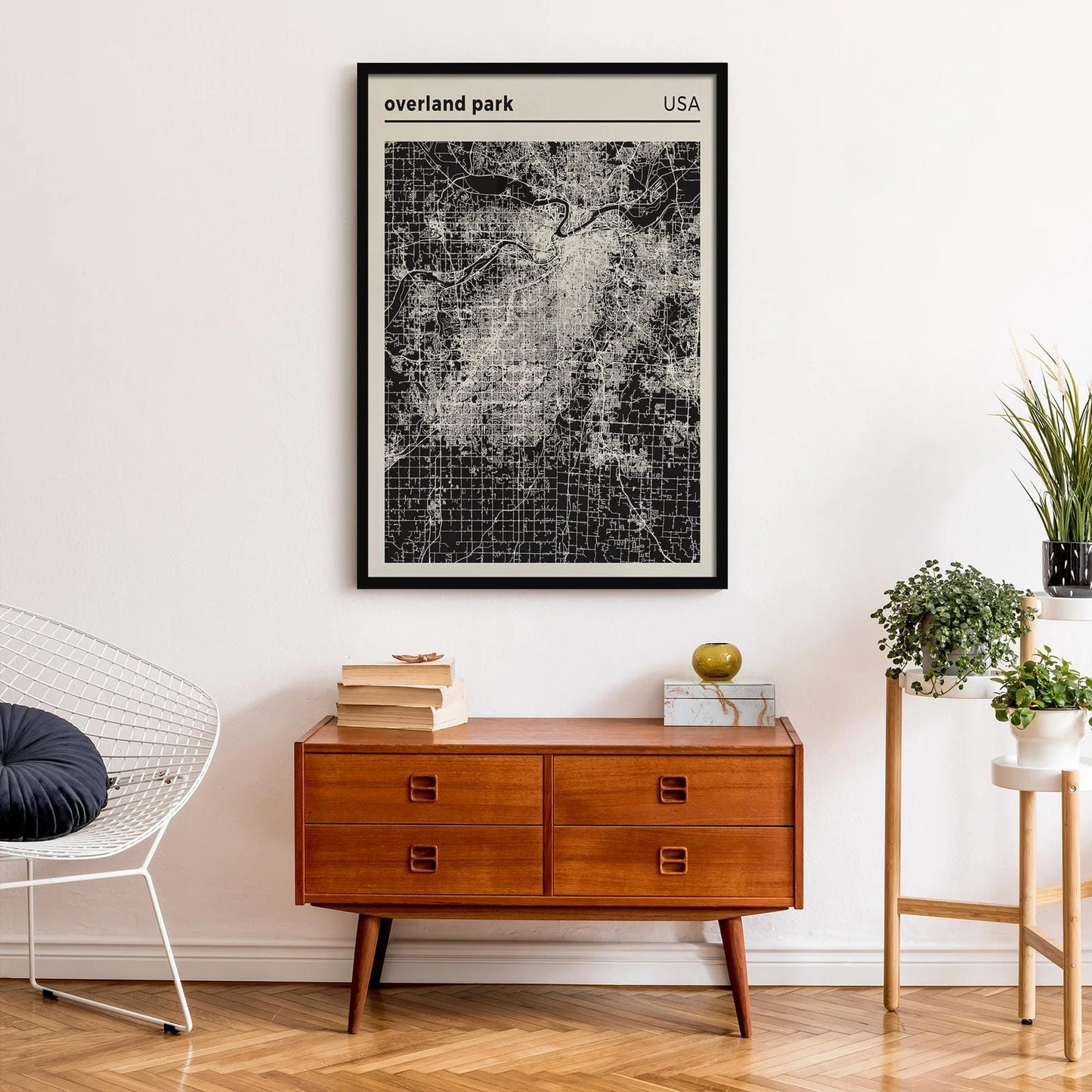 USA, Overland Park map poster