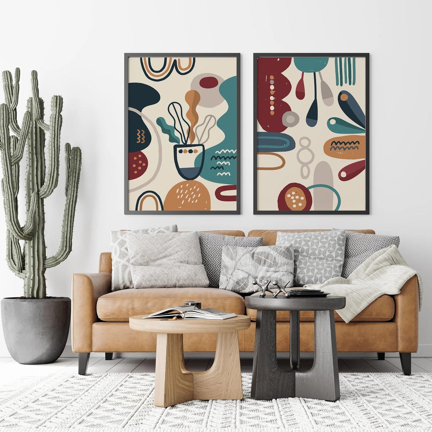 Set of 2 Eclectic Art Prints