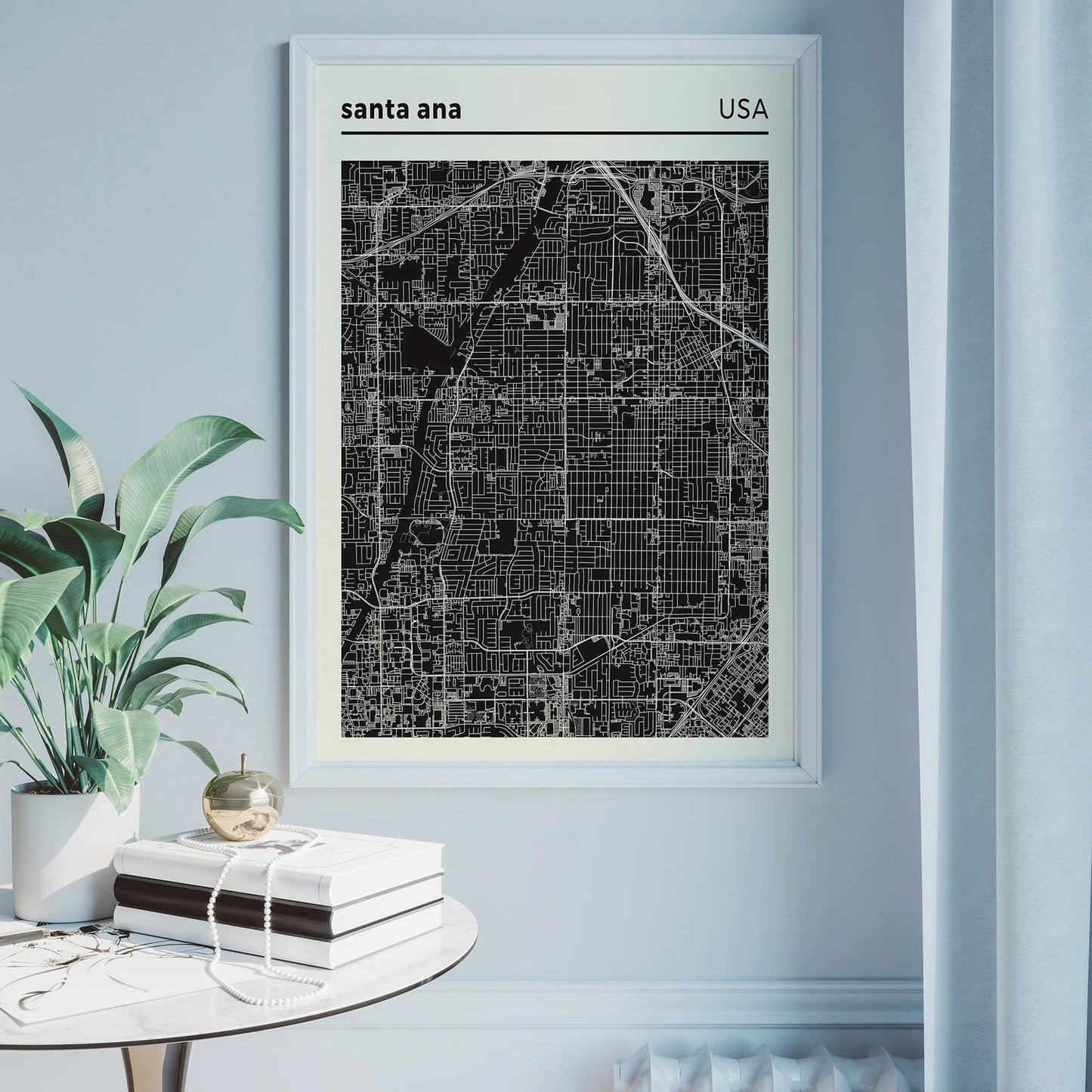 Santa Ana, USA, Map Poster