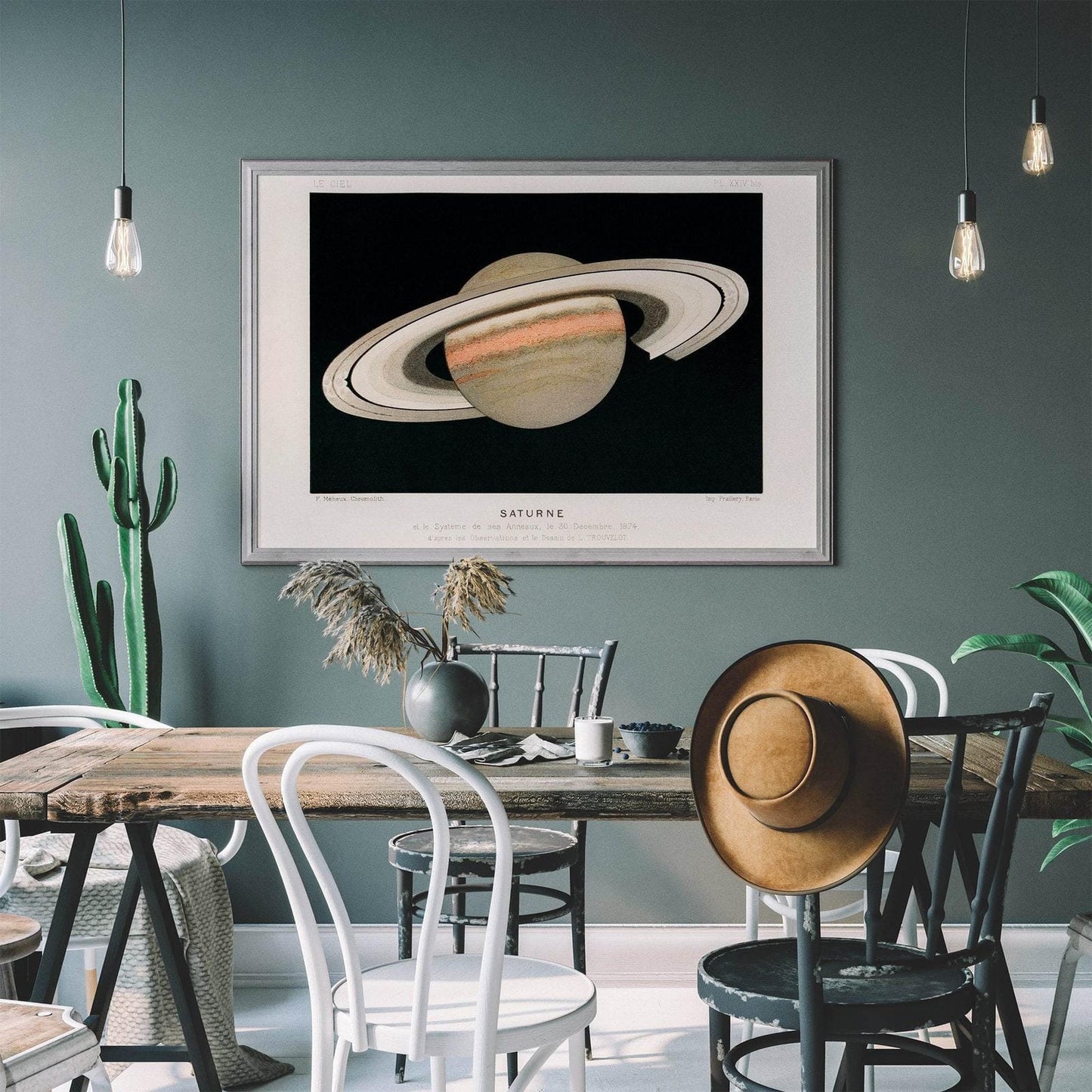 1877 Planet Saturn - French Vintage Poster - HypeSheriff Europe