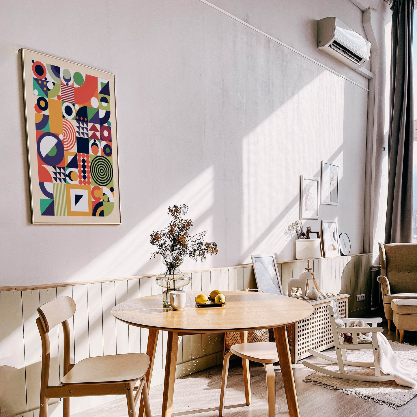 Abstract Shapes Retro Poster - HypeSheriff Europe