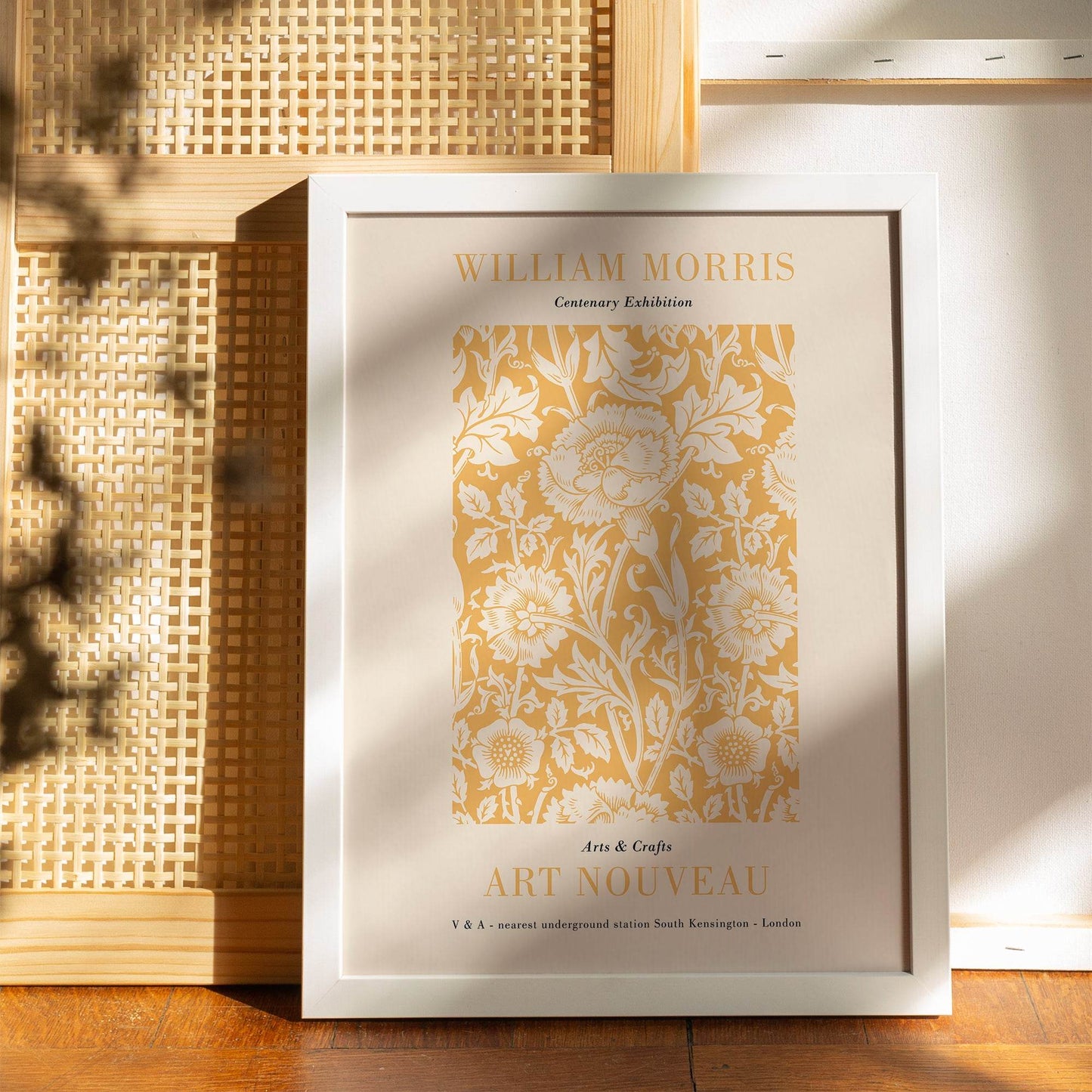 William Morris Yellow Botanical Floral Poster - HypeSheriff Europe