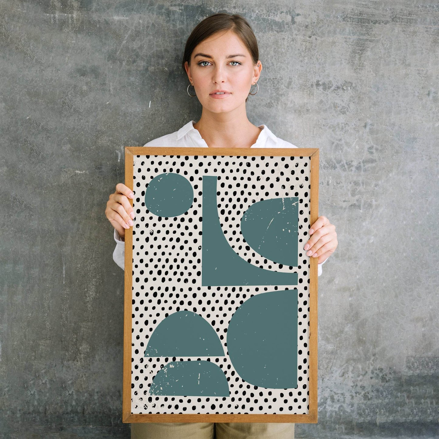 Blue Mood - Abstract Mid-Century Modern Composition - HypeSheriff Europe