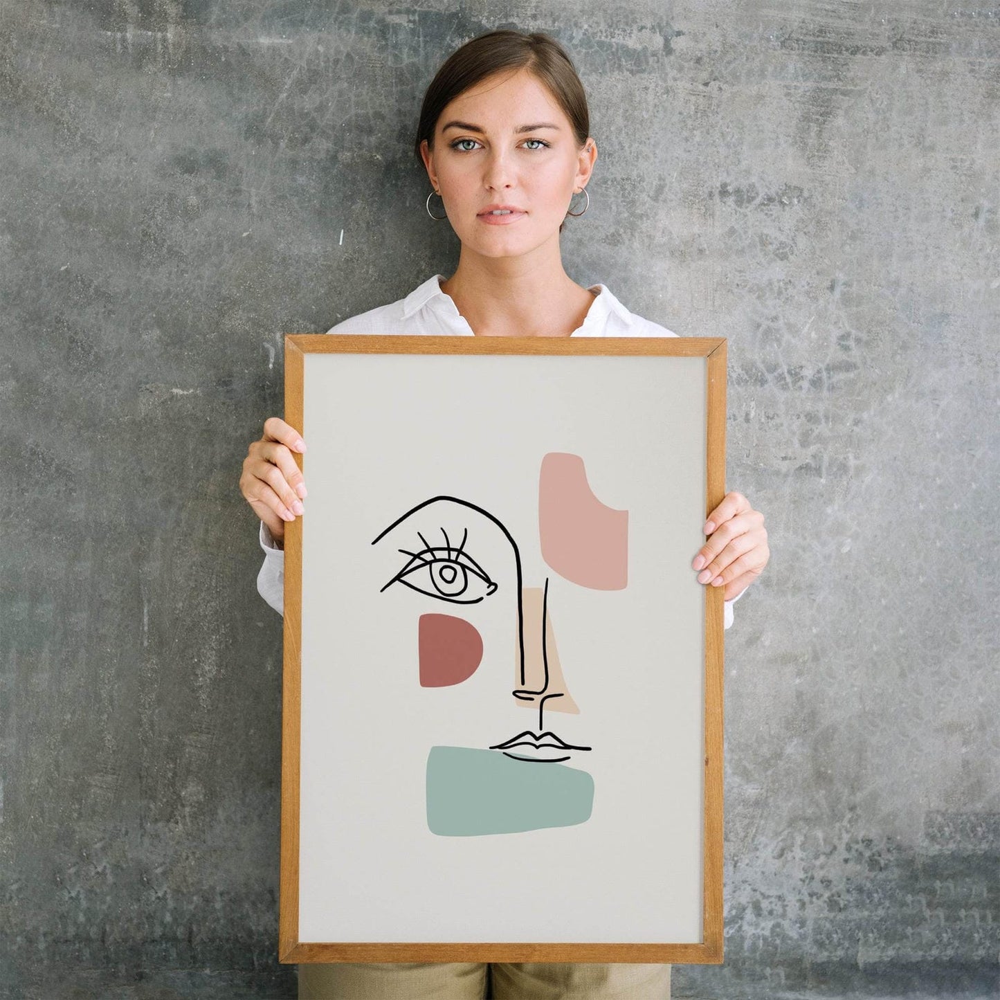 Minimalist Line Art Portrait Art Print - HypeSheriff Europe