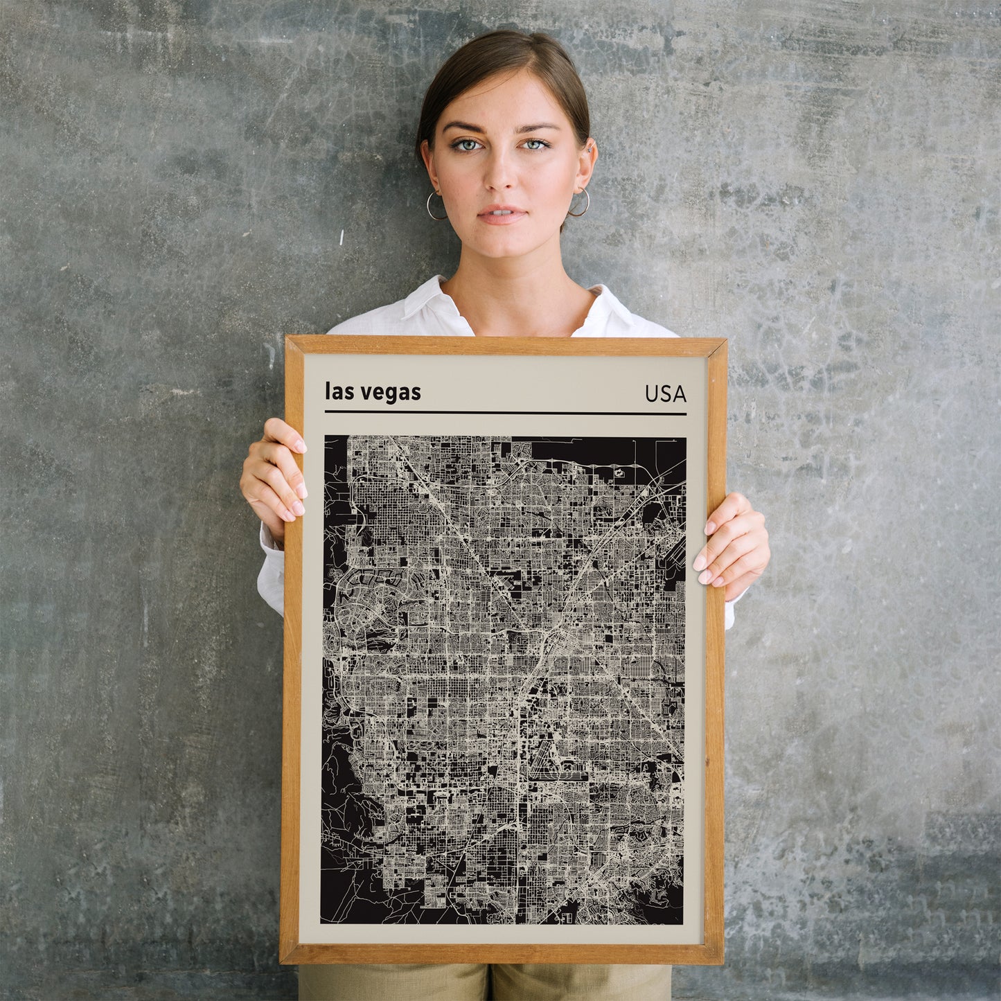 Las Vegas Map Art Print