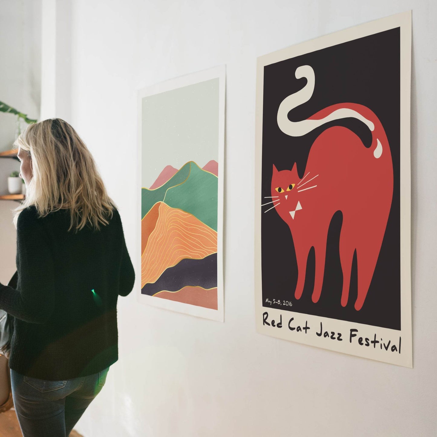 Vintage Red Cat Jazz Festival Poster - HypeSheriff Europe