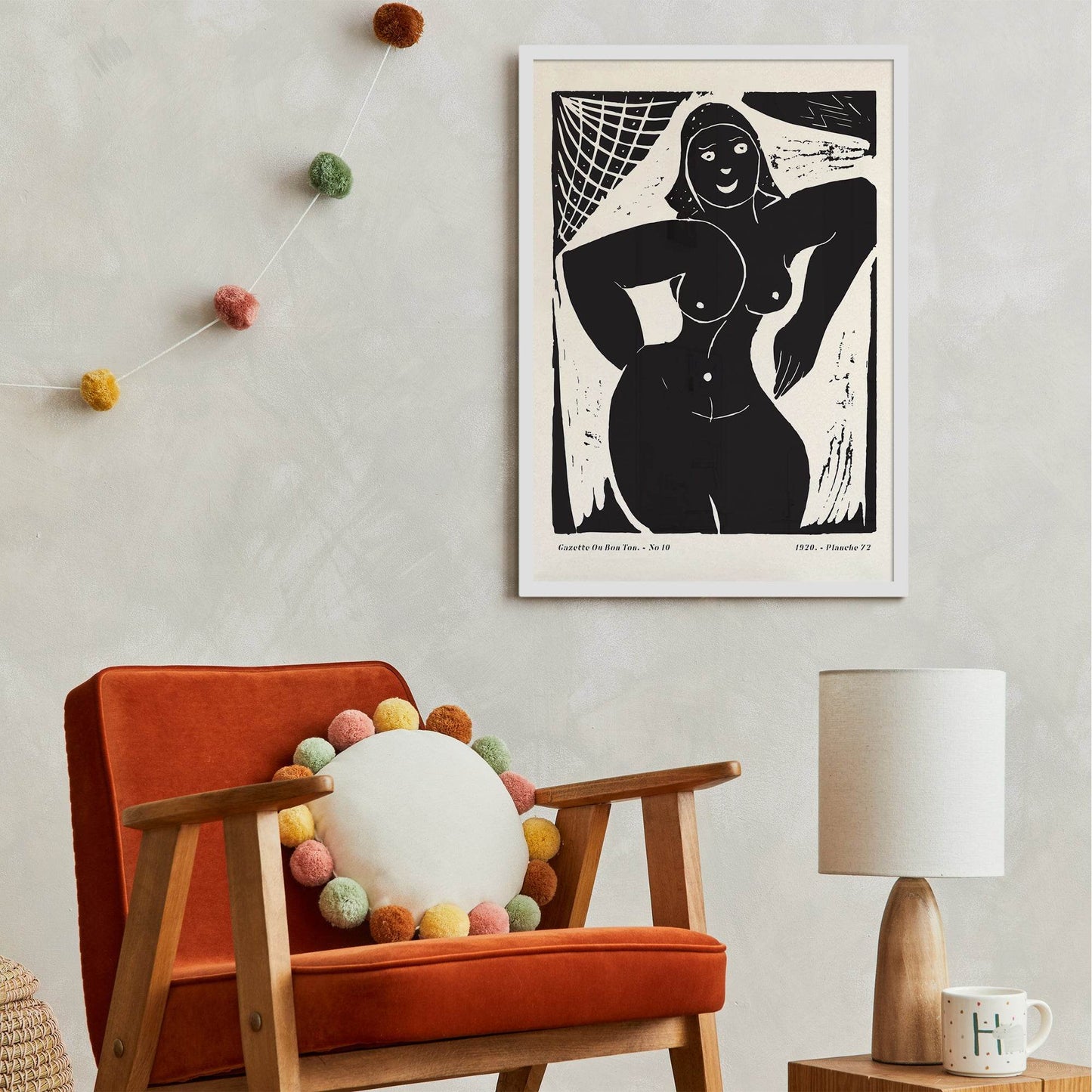 French Lady Nude Illustration Print - HypeSheriff Europe