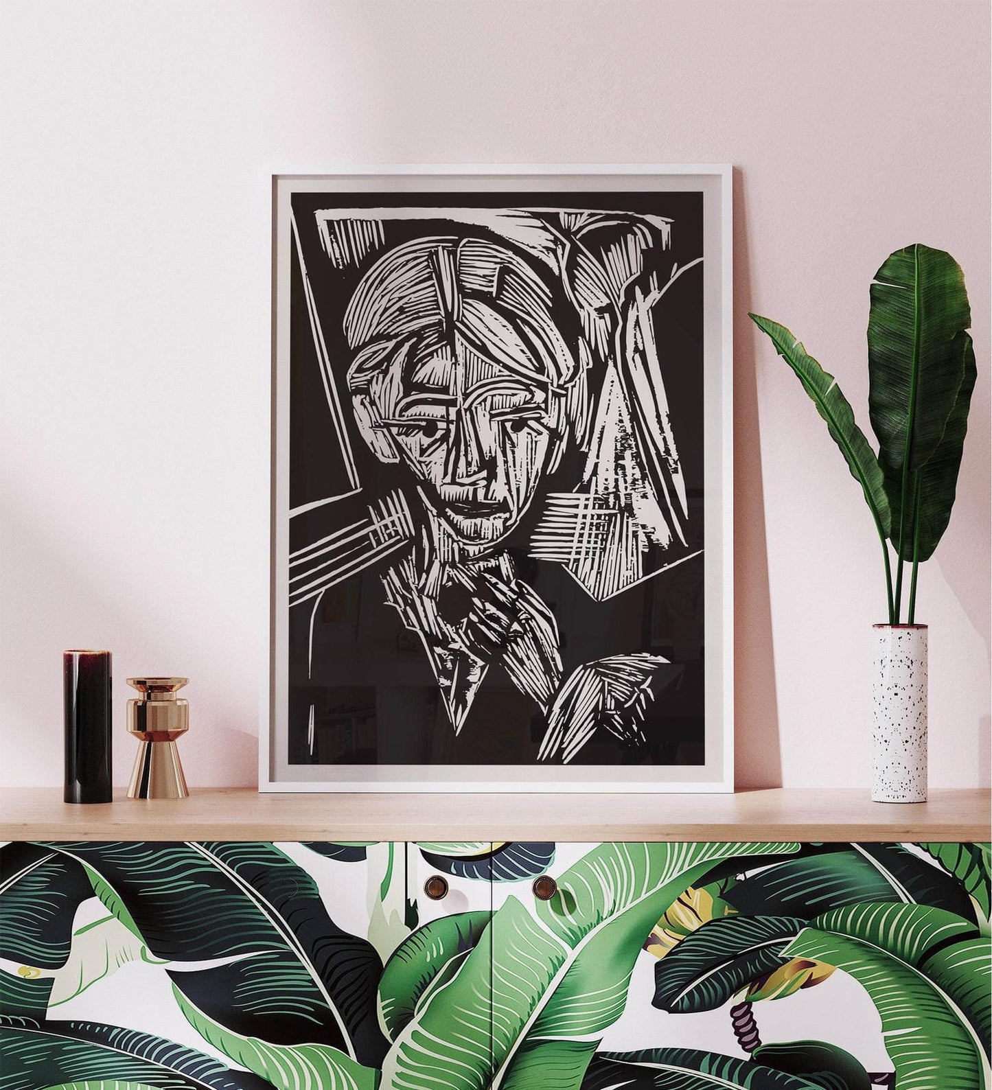 Black and White Cubism Art Print - HypeSheriff Europe
