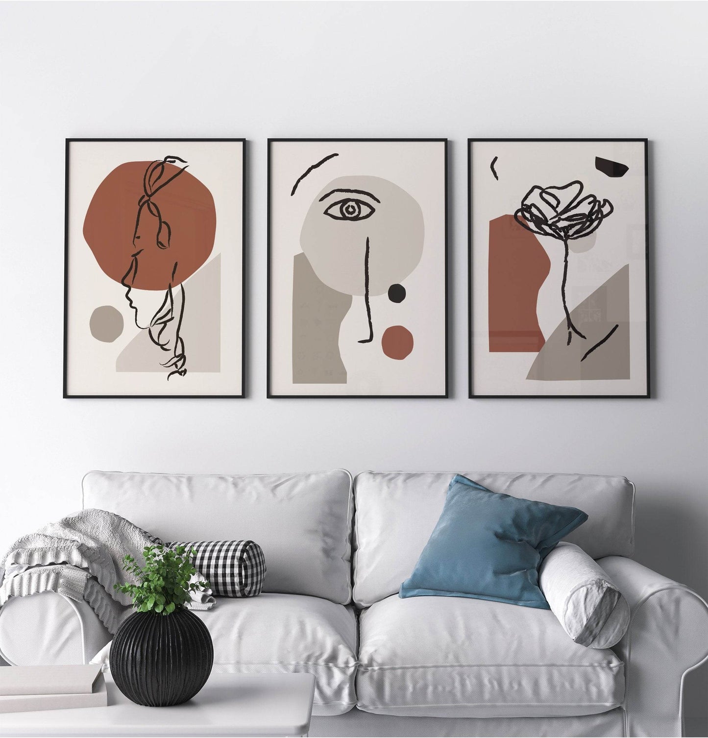 Set of 3 Line Art Minimalist Posters - HypeSheriff Europe