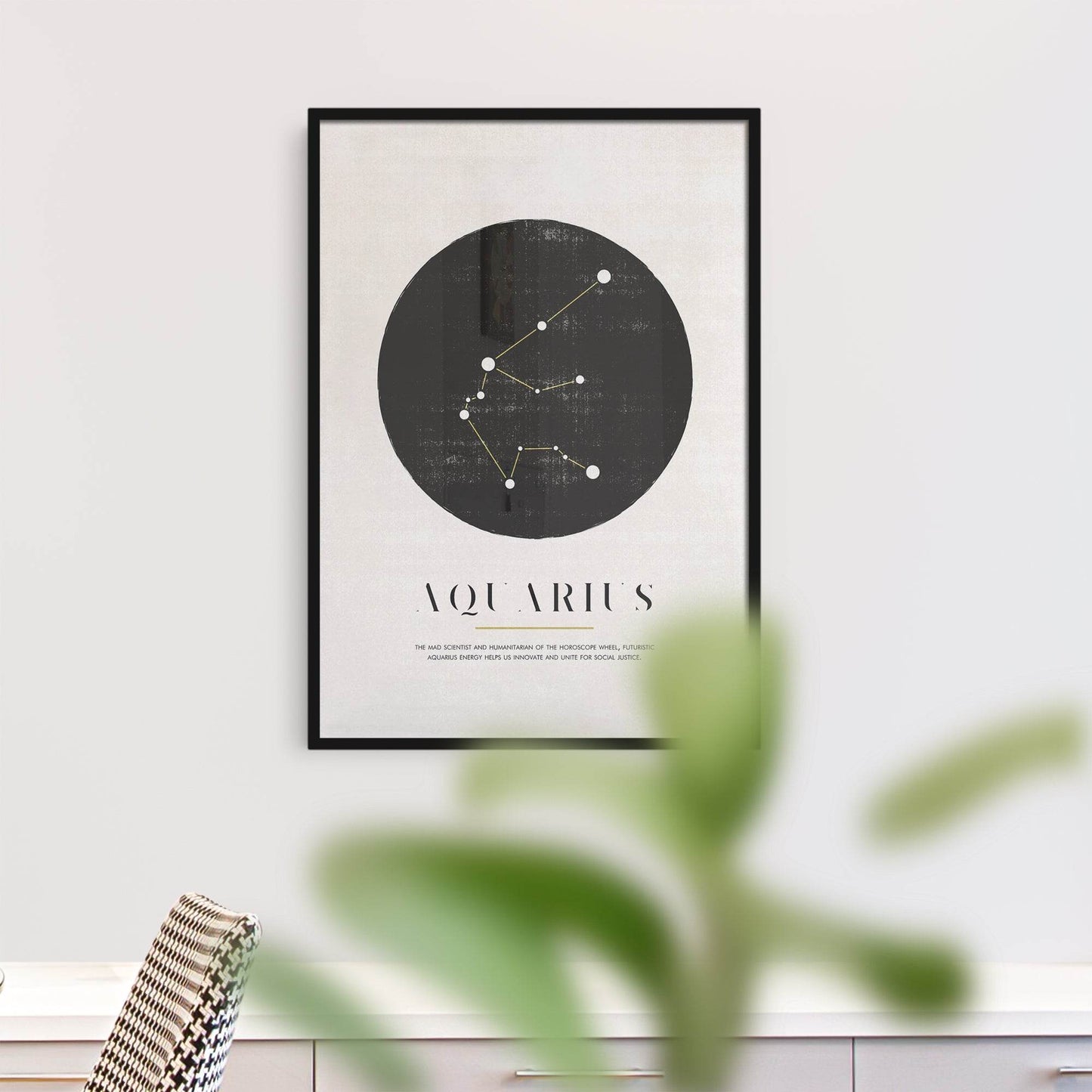 Aquarius Zodiac Art Print - HypeSheriff Europe