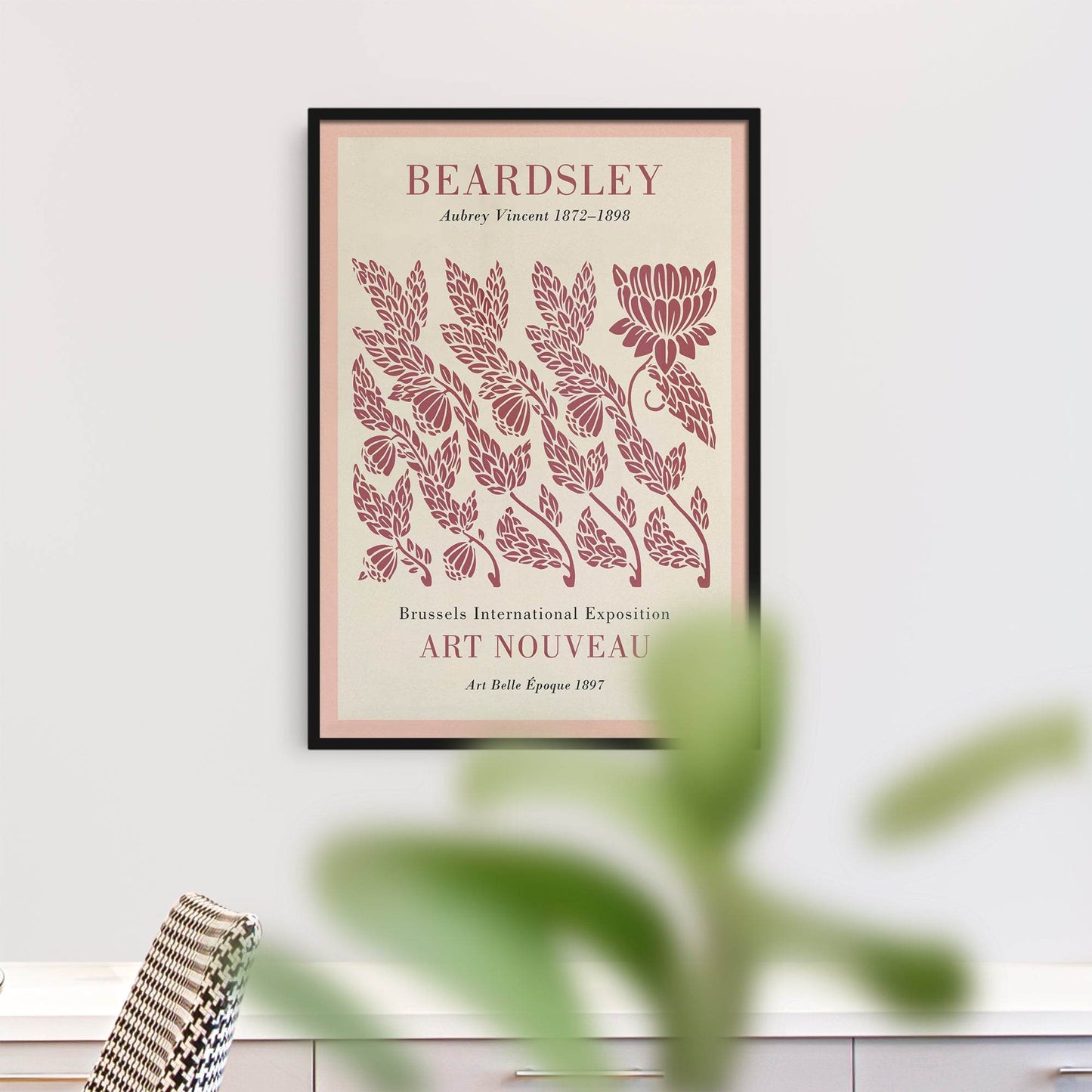 Beardsley Art Nouveau Floral Poster - HypeSheriff Europe