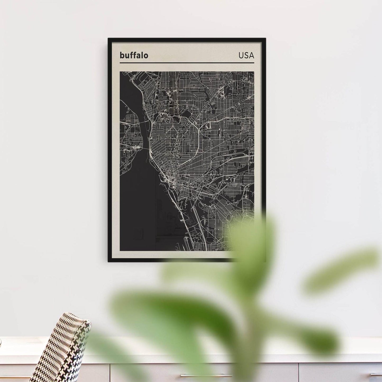 Buffalo Map Poster - HypeSheriff Europe