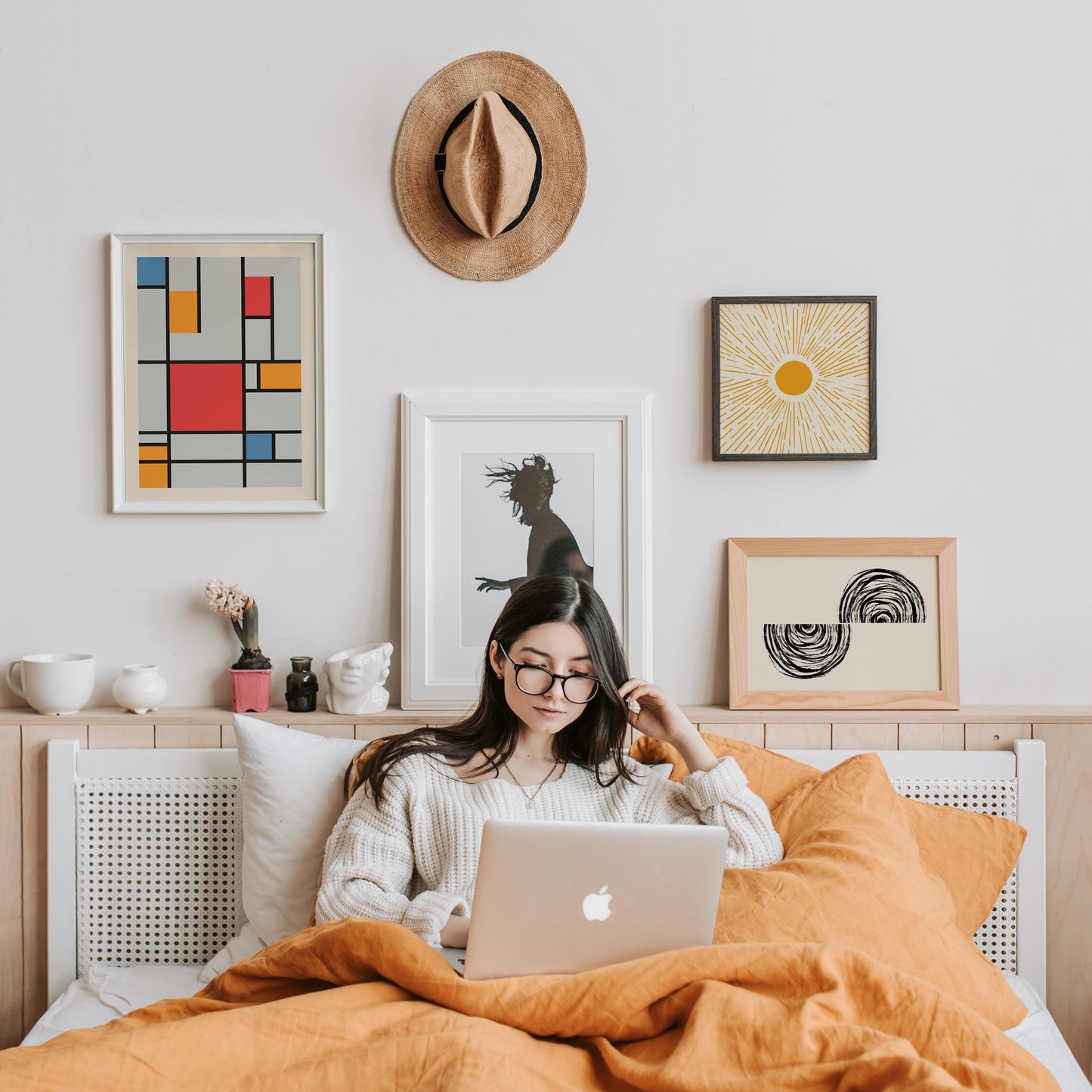 Minimalist Mondrian Shapes Poster