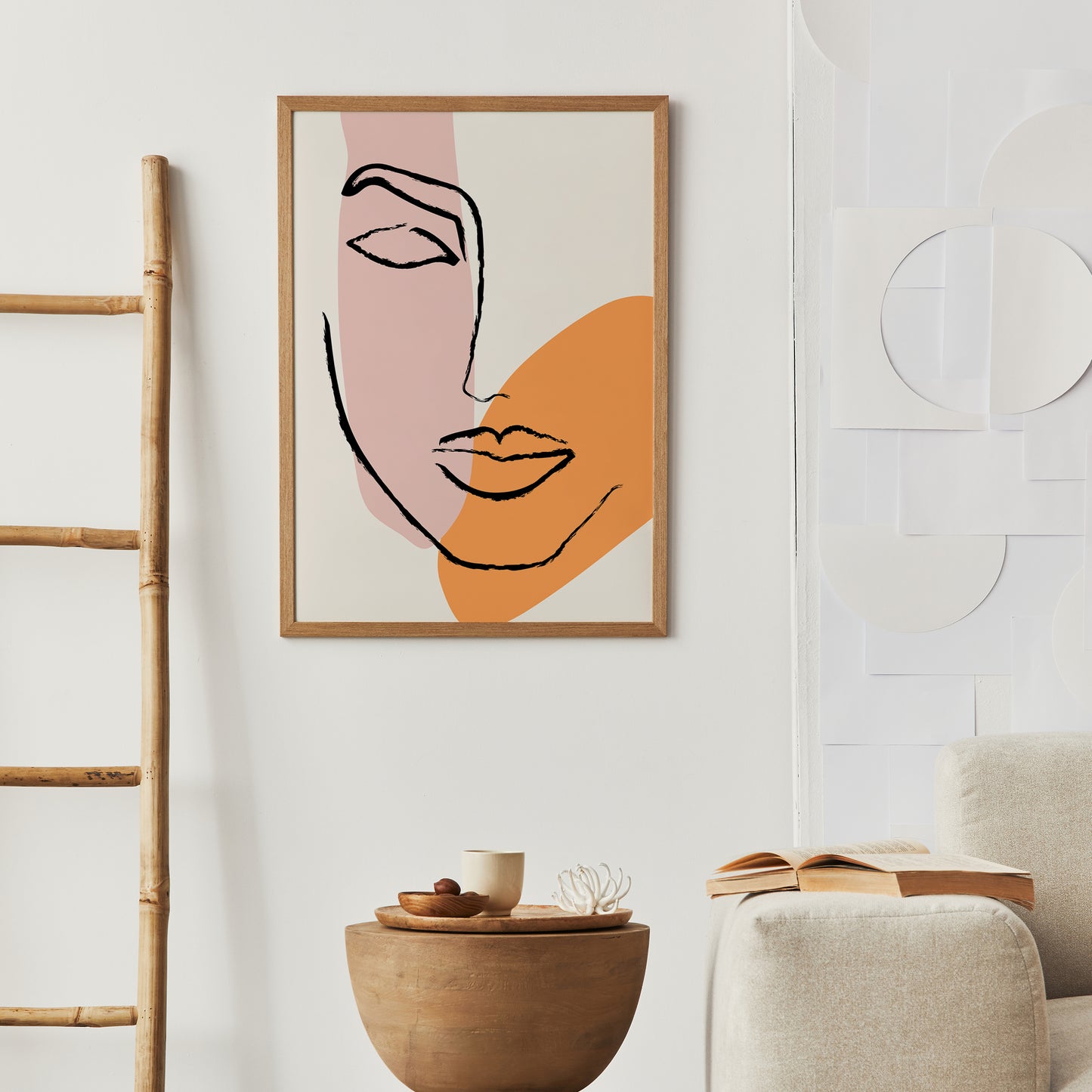 Line Art Face Poster