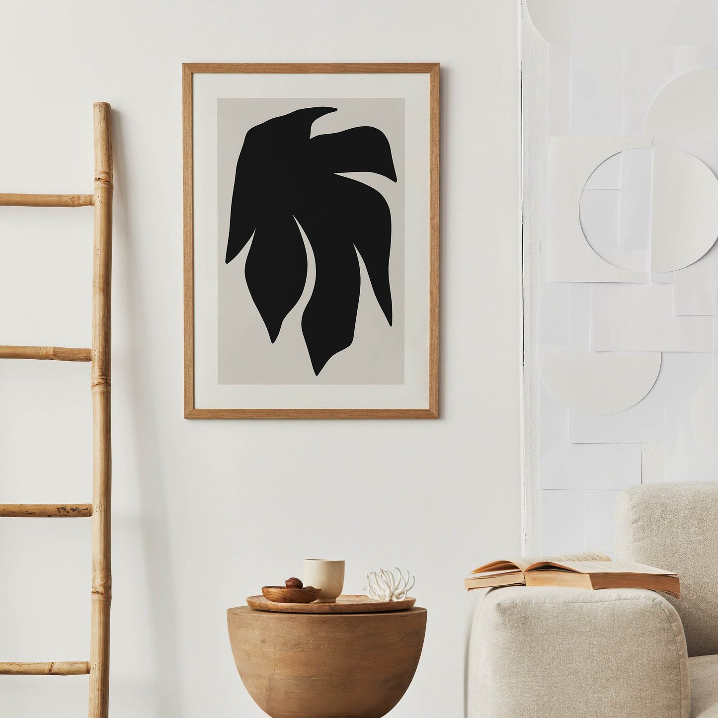 Minimalisr Leaf Art Print - Monochrome Edition - HypeSheriff Europe