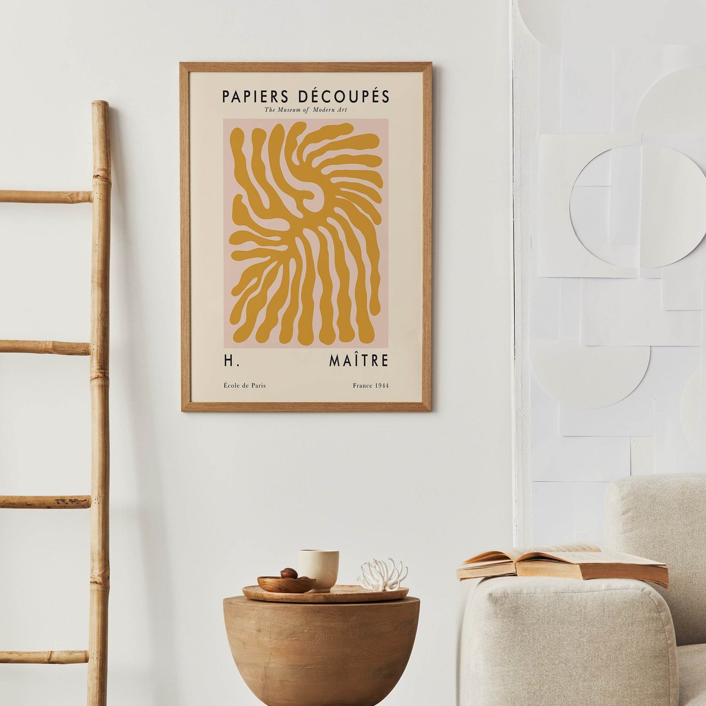 Mustard Botanical Shape Poster - HypeSheriff Europe