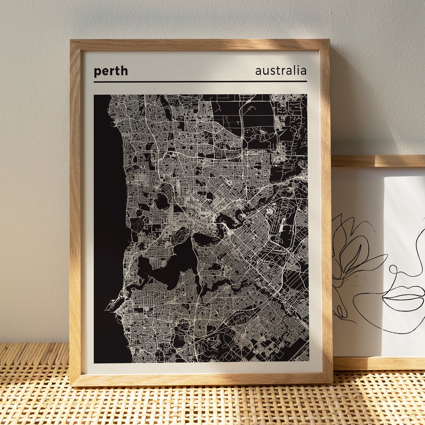 Perth, Australia - Map Poster Print