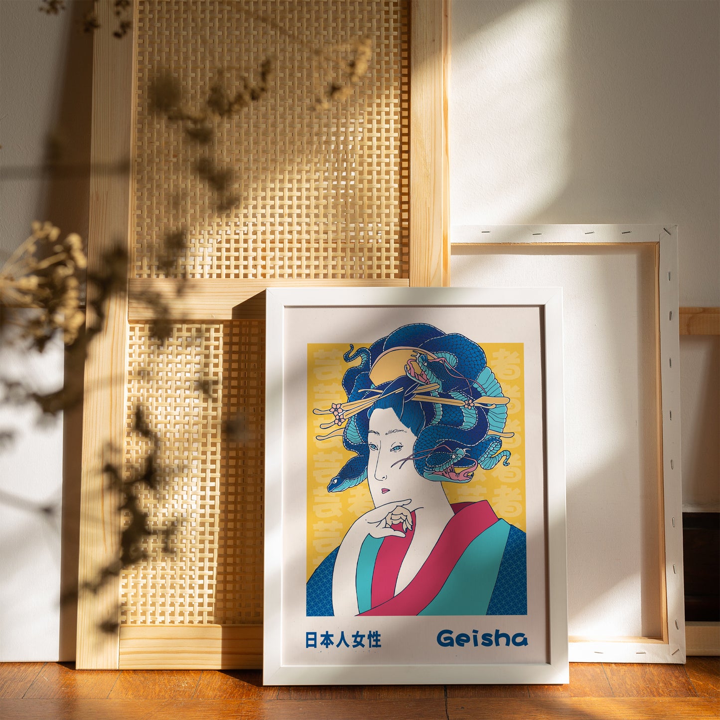 Colorful Geisha Poster - Japanese Art