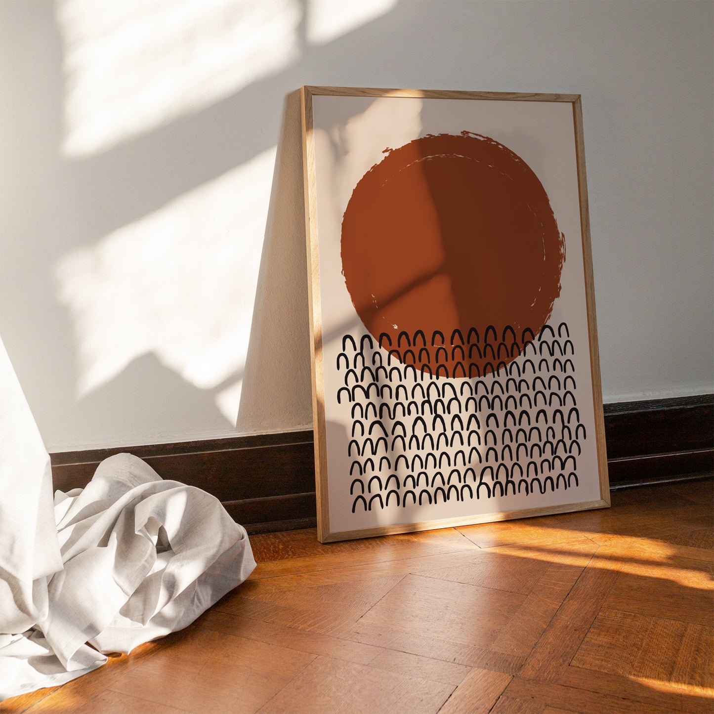 Burnt Orange - Mid-Century Modern Abstract Poster