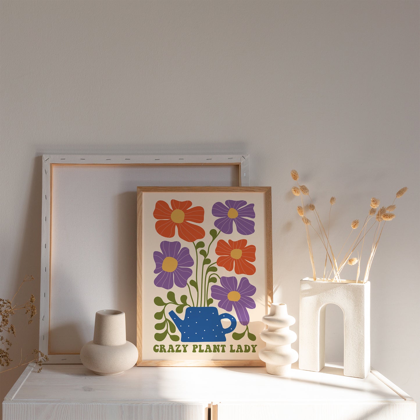 Crazy Plant Lady, Colorful Floral Poster