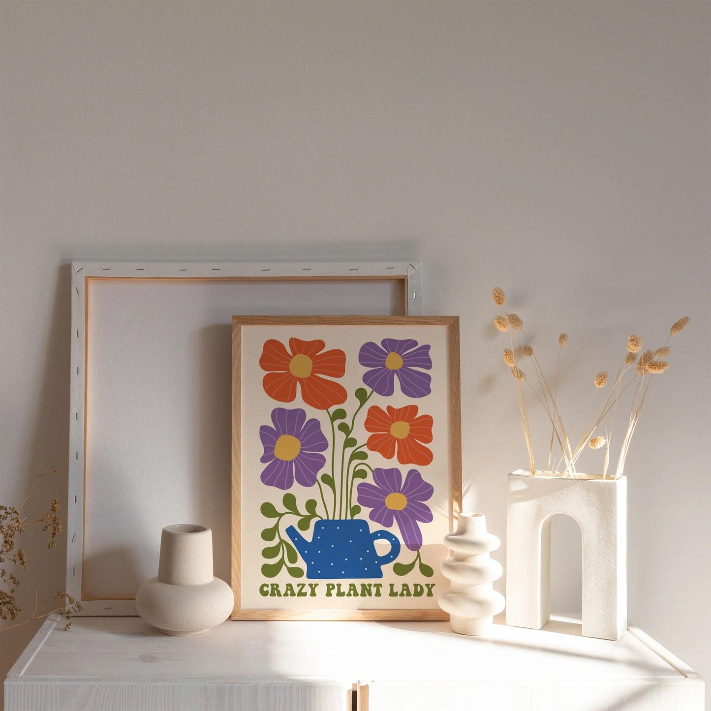 Crazy Plant Lady, Colorful Floral Poster